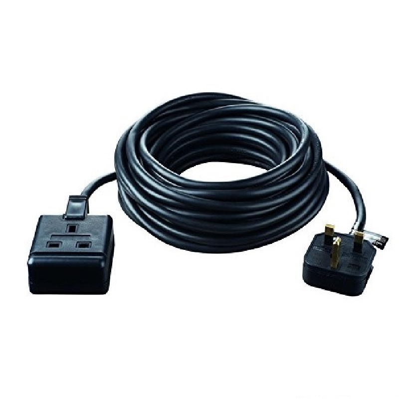 MasterPlug 10M Extension Cable, 1 Gang Trailing Socket PLUS Heavy Duty 13A Plug