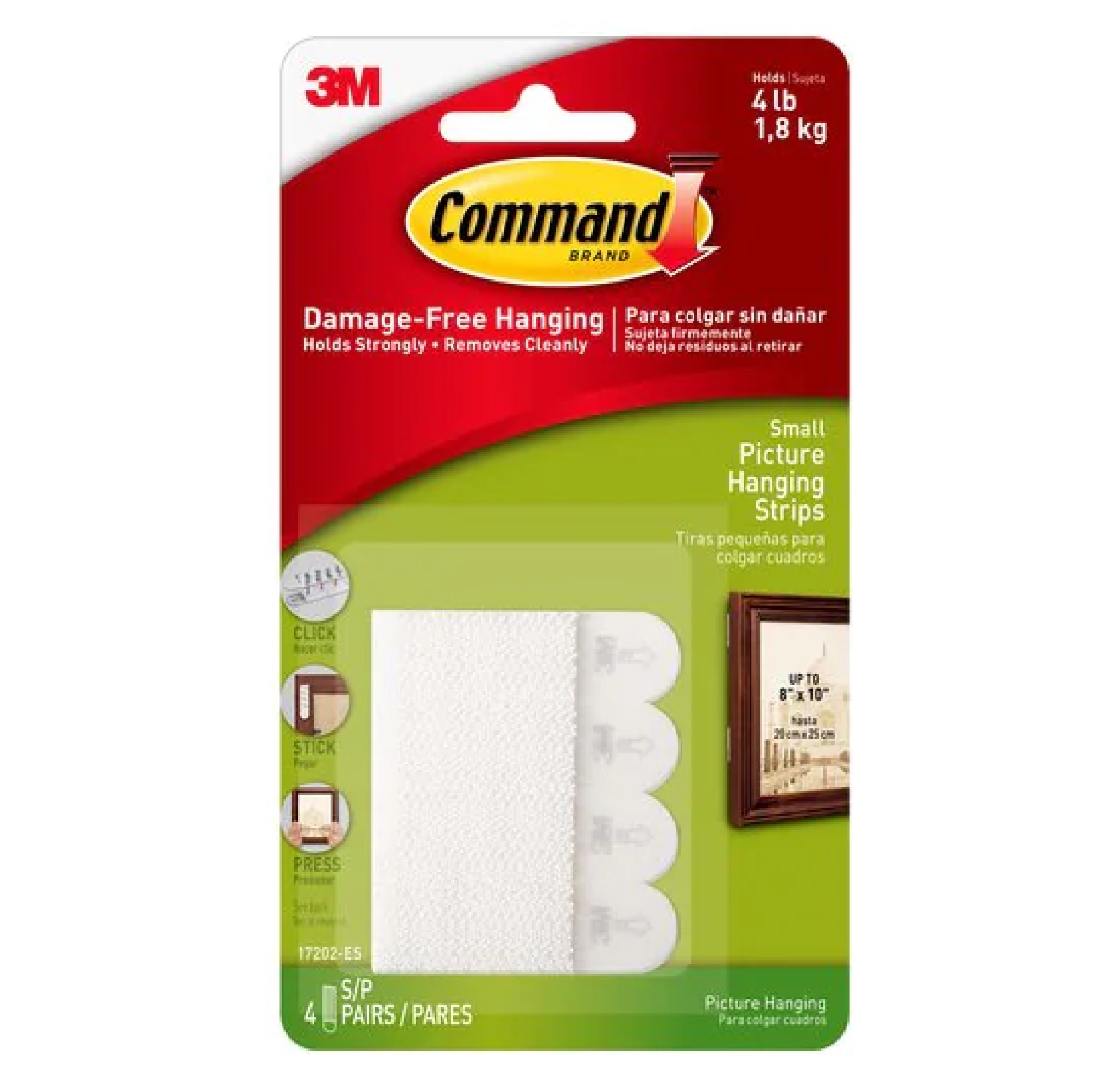 3M Command 17202 Small Picture Hanging Strips 450g