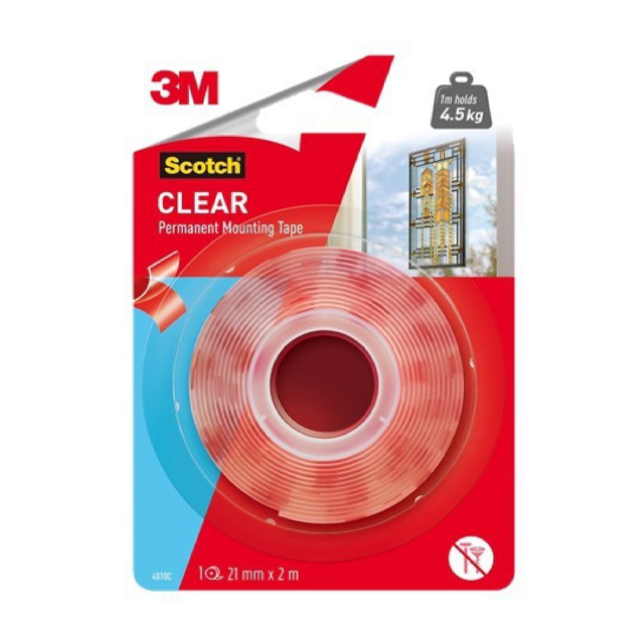 3M Scotch Clear Strong Mounting Tape 21MM X 2M