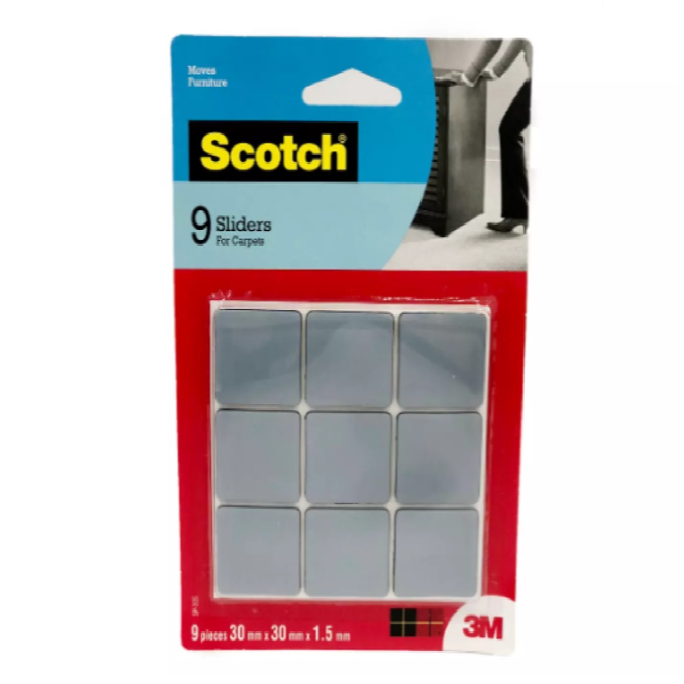 3M Scotch Slider Square 30MM X 30MM 9PC/Pack