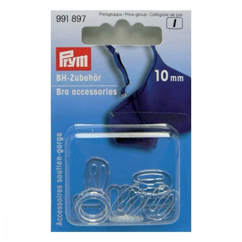 PRYM Transparent Bra Accessories 10mm / 12mm / 14mm / 18mm