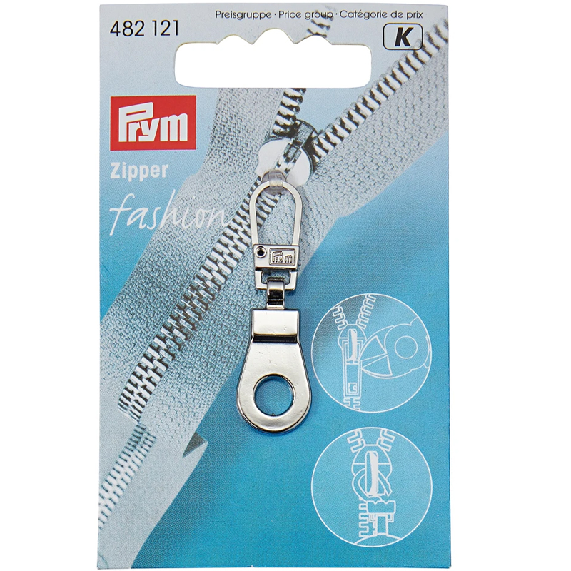 Prym 482121 Silver Fashion Zipper Puller Eyelet