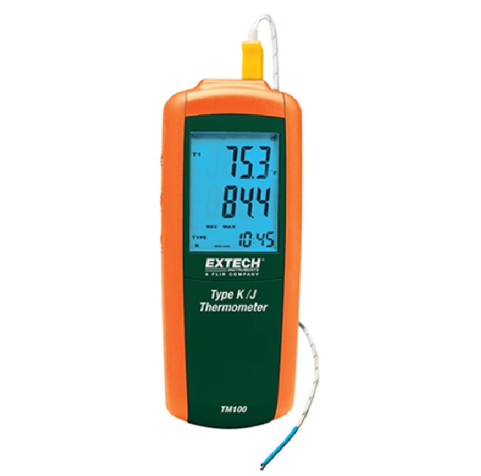 Extech TM100 Type K/J Single Input Thermometer