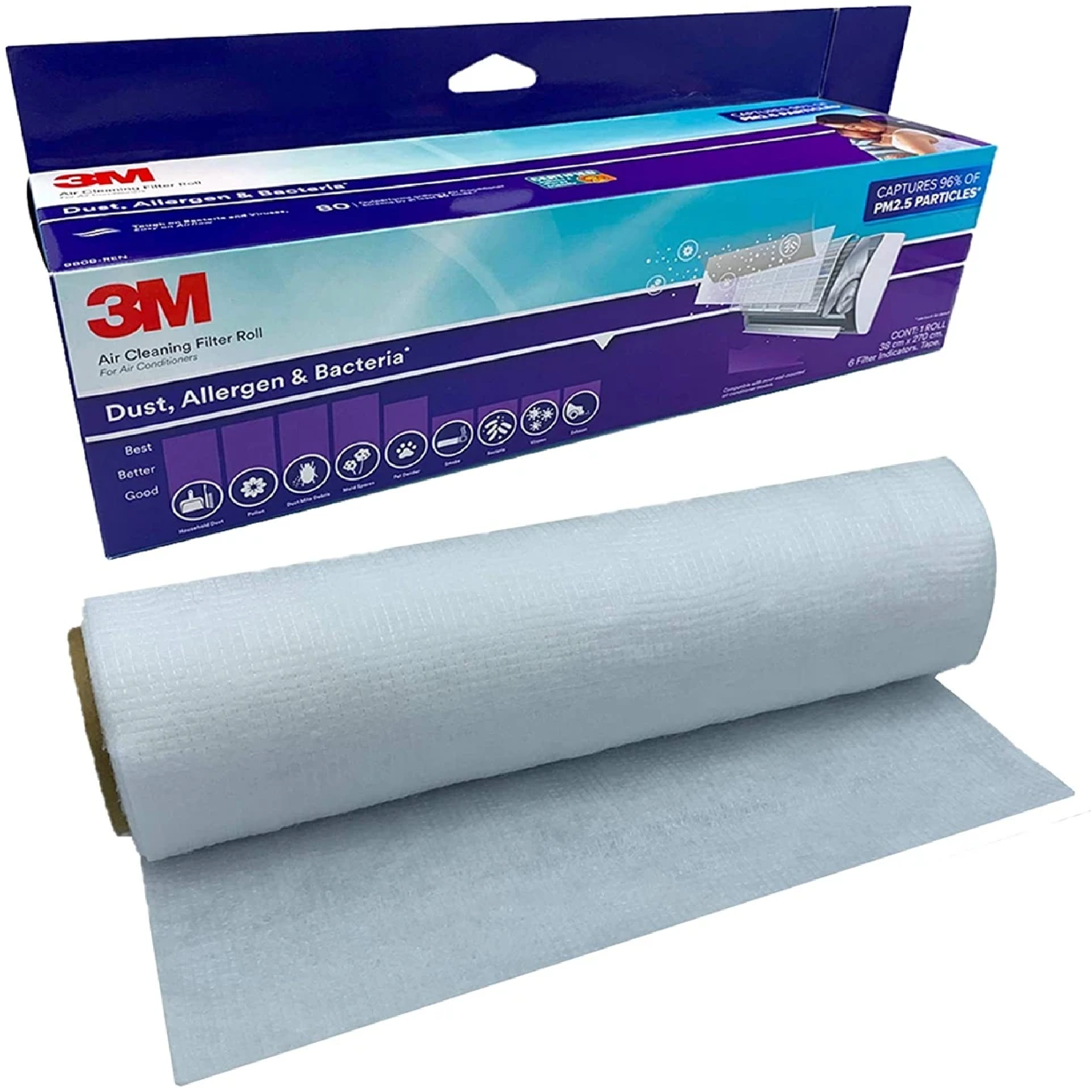 3M Aircon Filter Dust, Allergen & Bacteria 38 X 270CM (Roll)