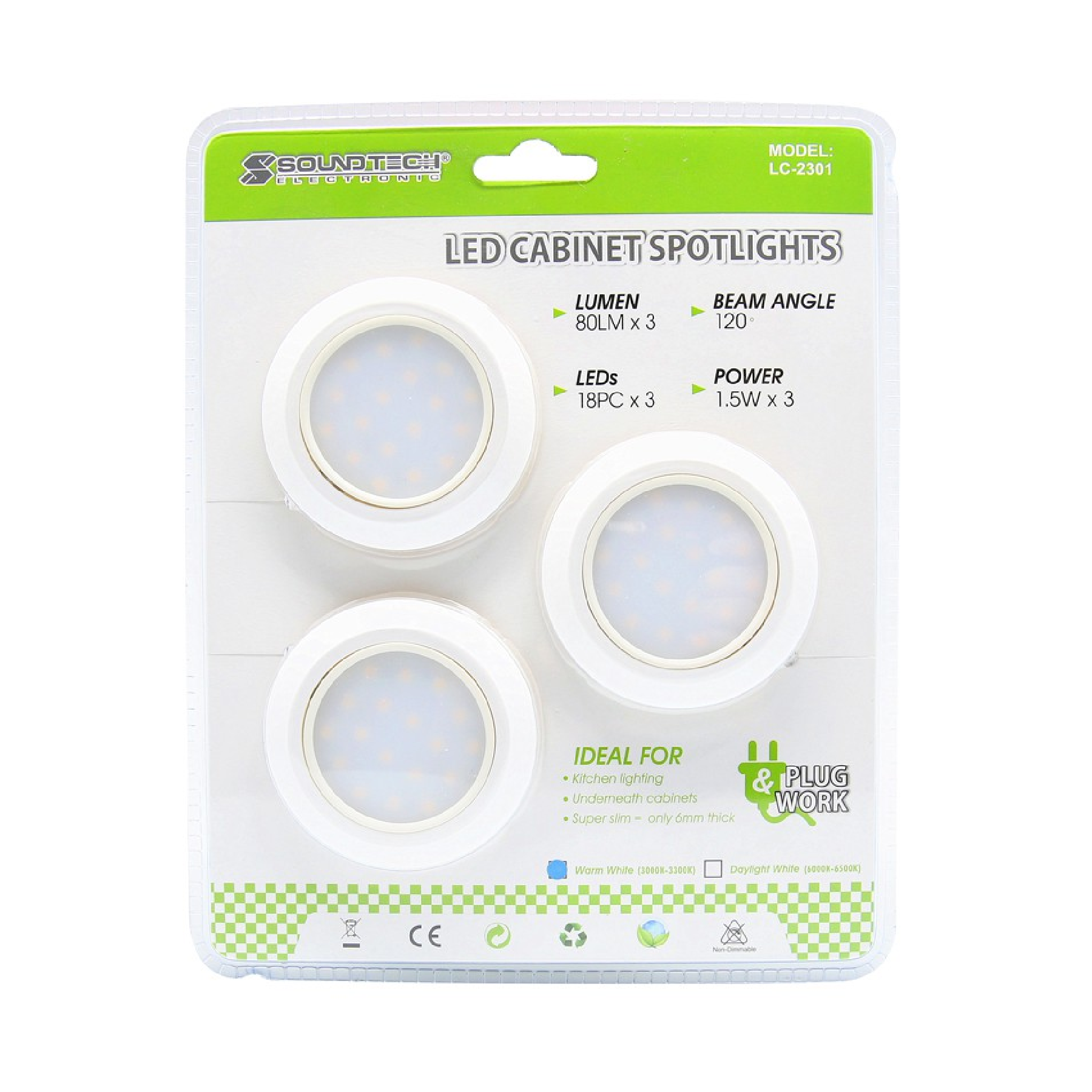 Soundteoh LED Cabinet Spotlights LC-2301