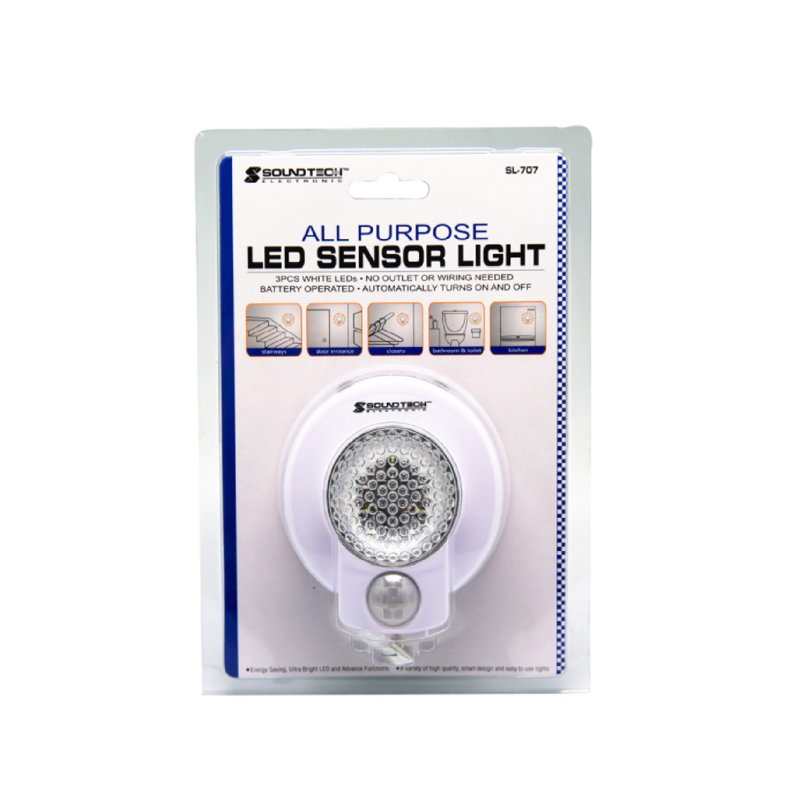 Soundteoh LED Motion Sensor Light SL-707 (Battery Operated)