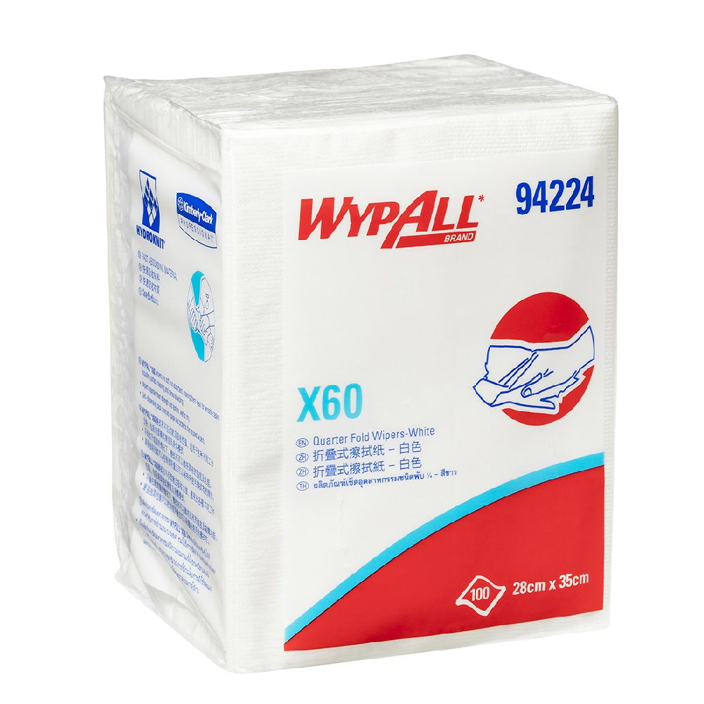 Kimberly Clark KC94224 WYPALL X60QT Fold Wipe 100PC/BOX