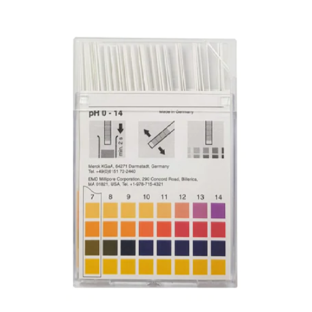 pH Indicator Test Strips pH 0 - 14 (Non-Bleeding) 100PC/Box