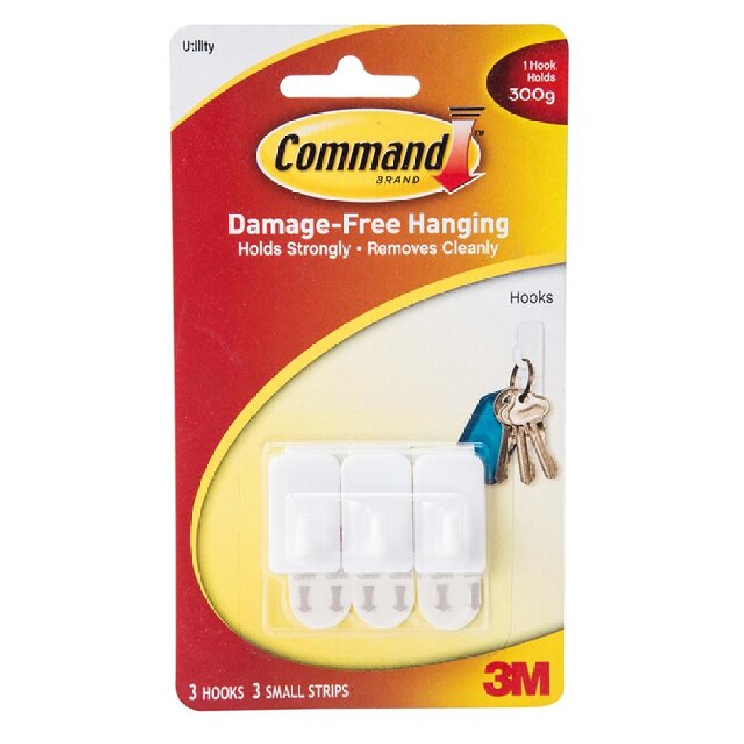 3M Command Command™ Small Wire Hooks-3 hooks, 4 strips Hook 3