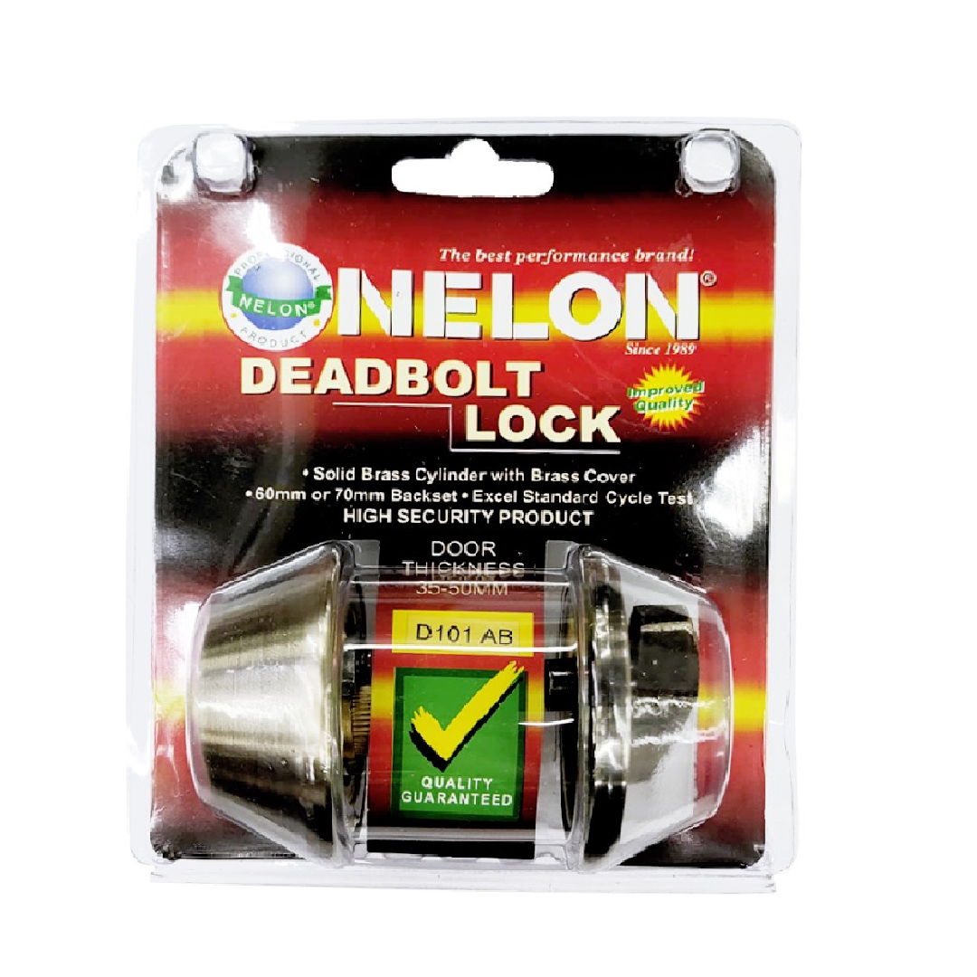 Nelon SINGLE Deadbolt With THUMBTURN Lock D101-AB