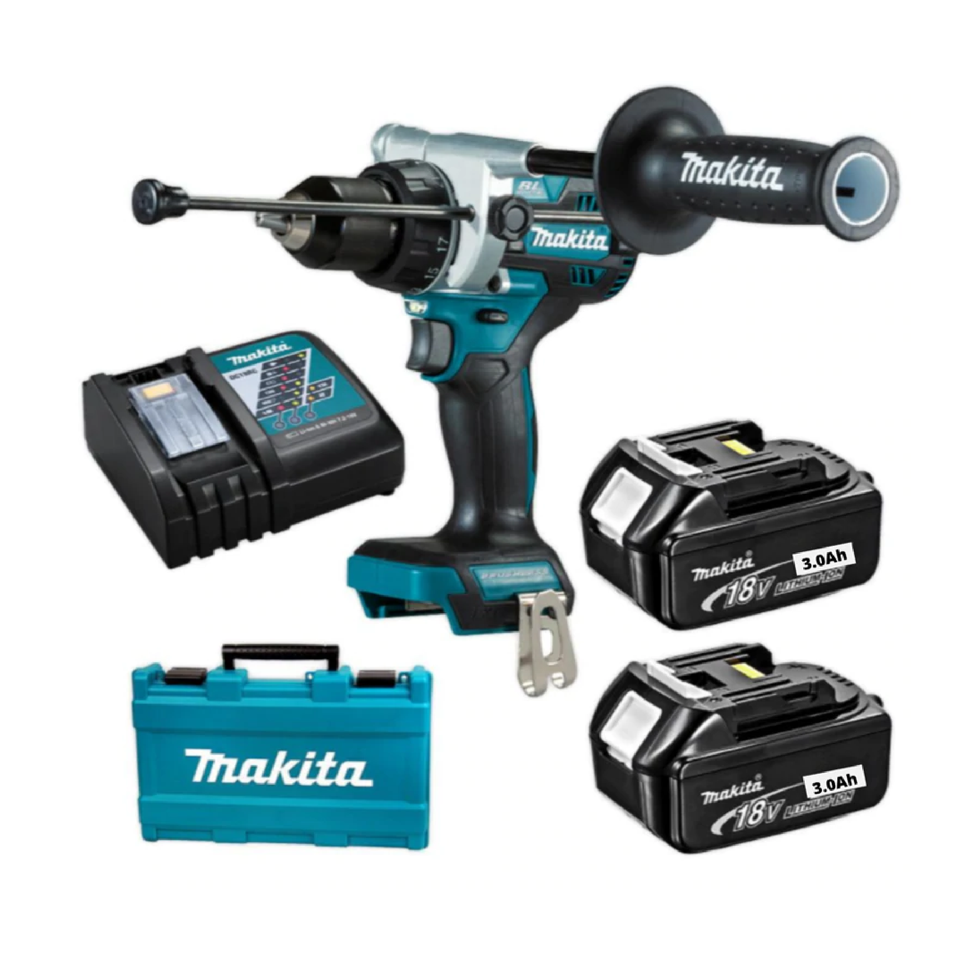 Makita DHP486RFE 2 X 18V 3.0AH LI-ION 13MM (1/2") Brushless Hammer Drill