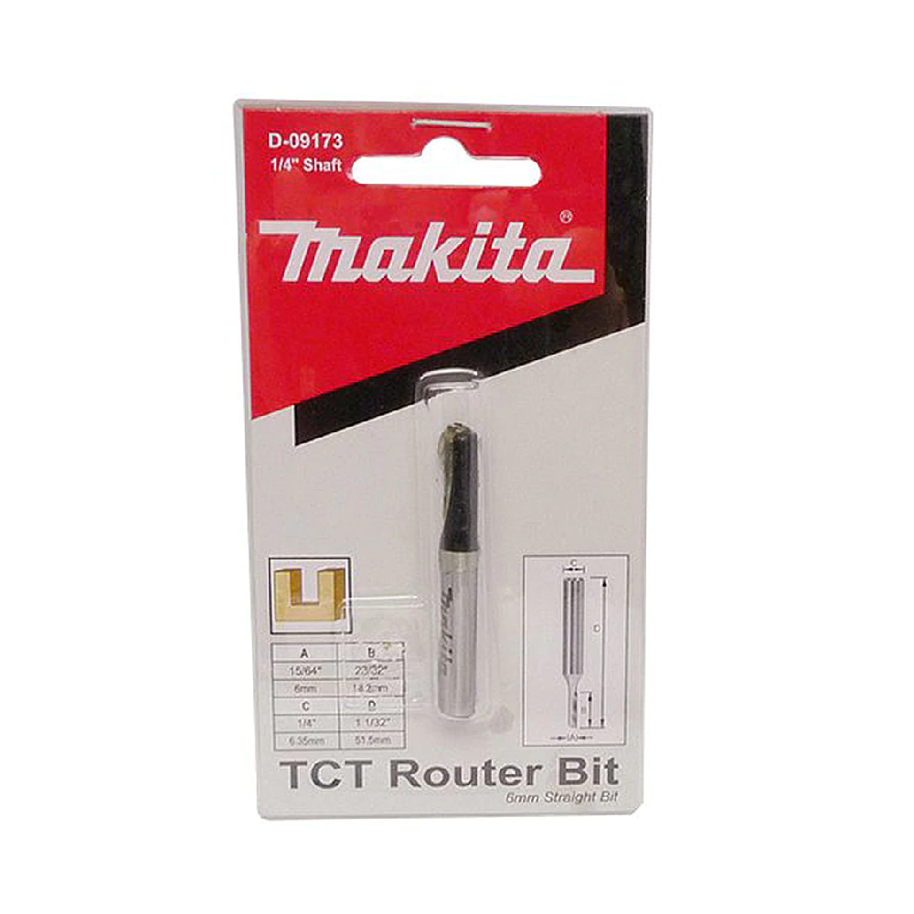 Makita D-09173 STRAIGHT TRIMMER 1/4" Router Bit