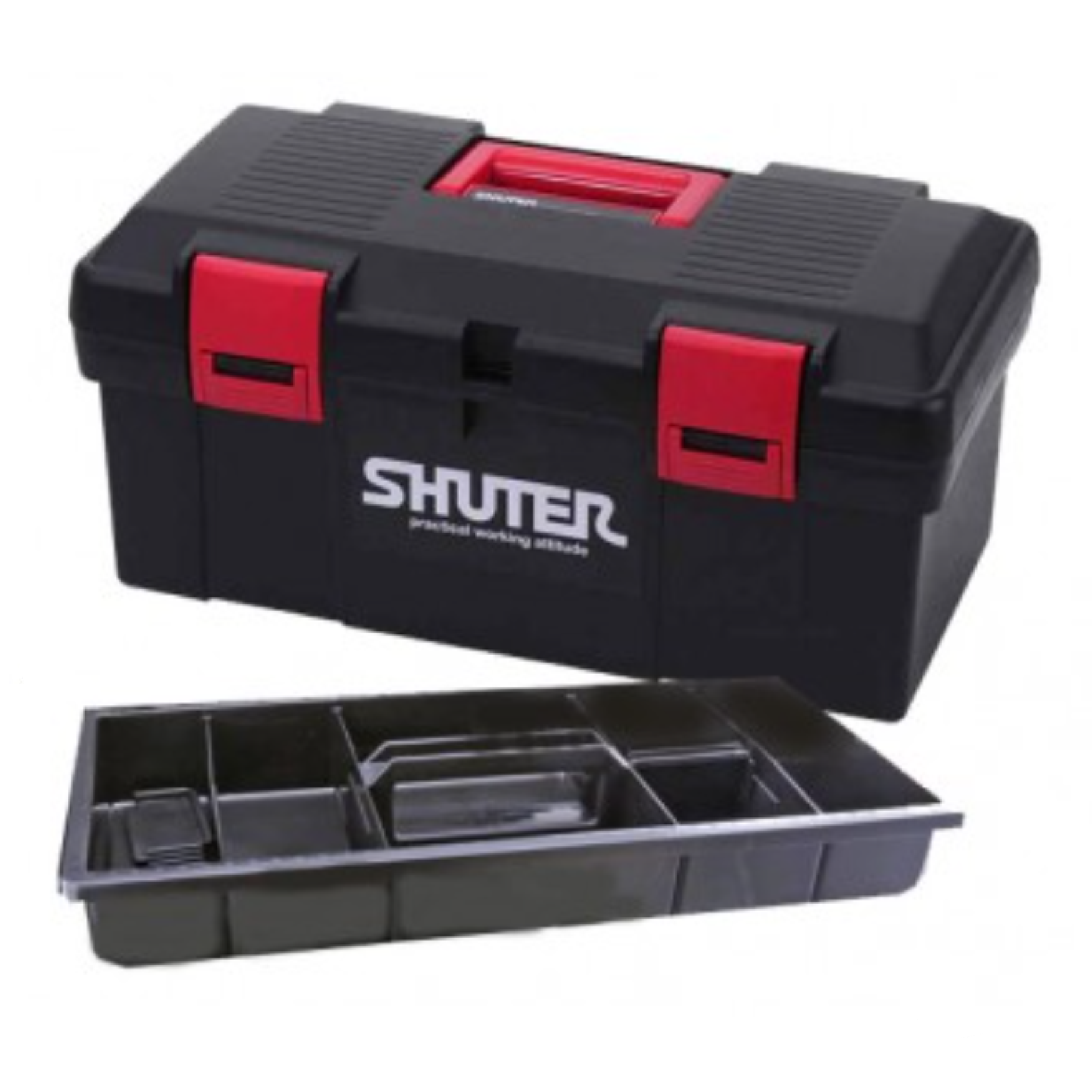 SHUTER TB-902, 18"/445MM, Plastic Tool Box W/ 1 Tray