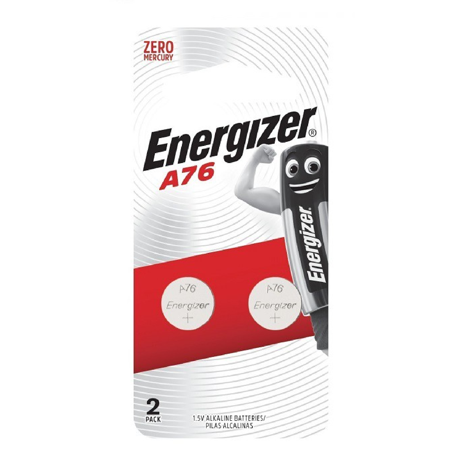 Energizer A76, LR44 Equivalent Alkaline Battery 2PC/Pack