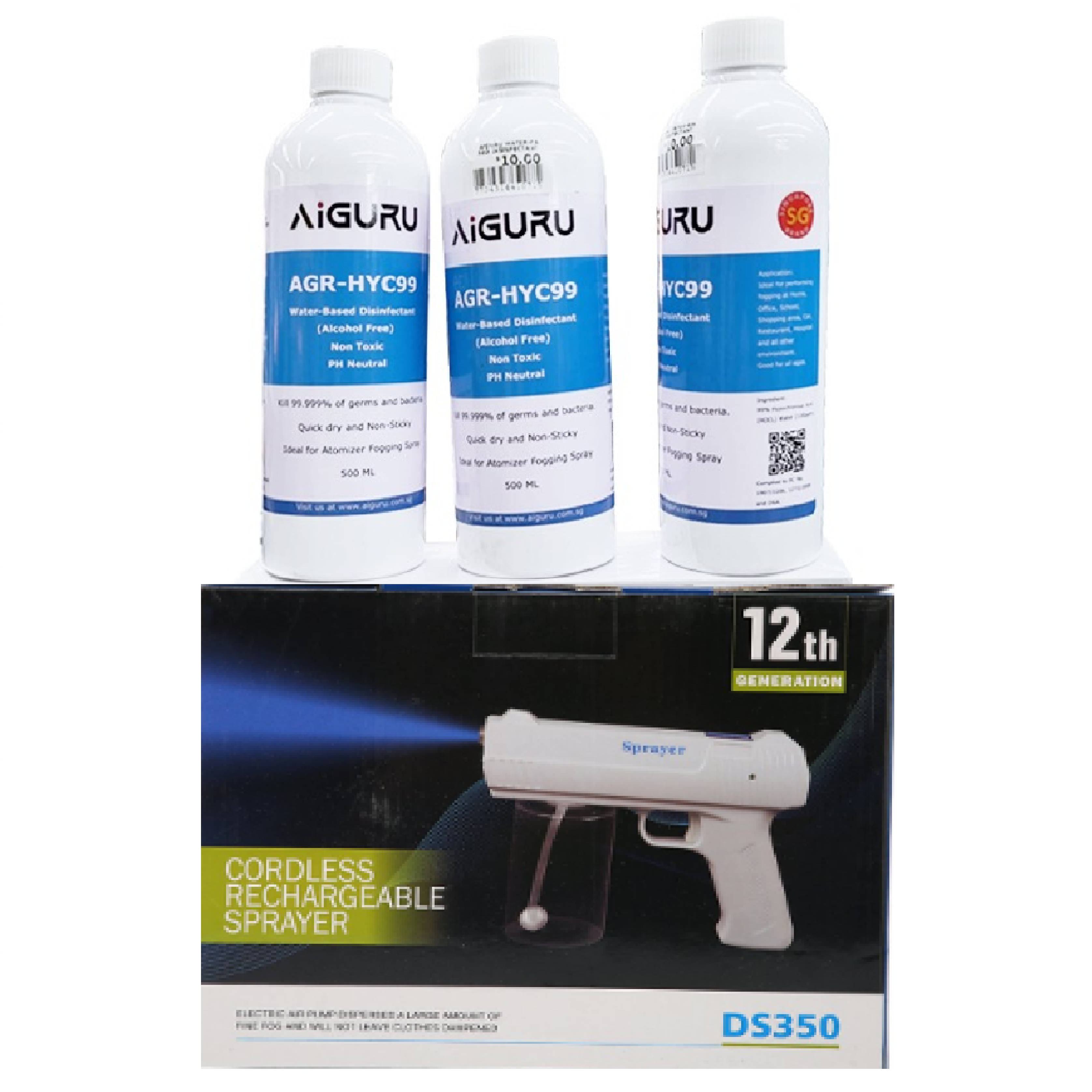 Disinfectant NANO Spray Machine Bundle With 3 X AGR-HYC99