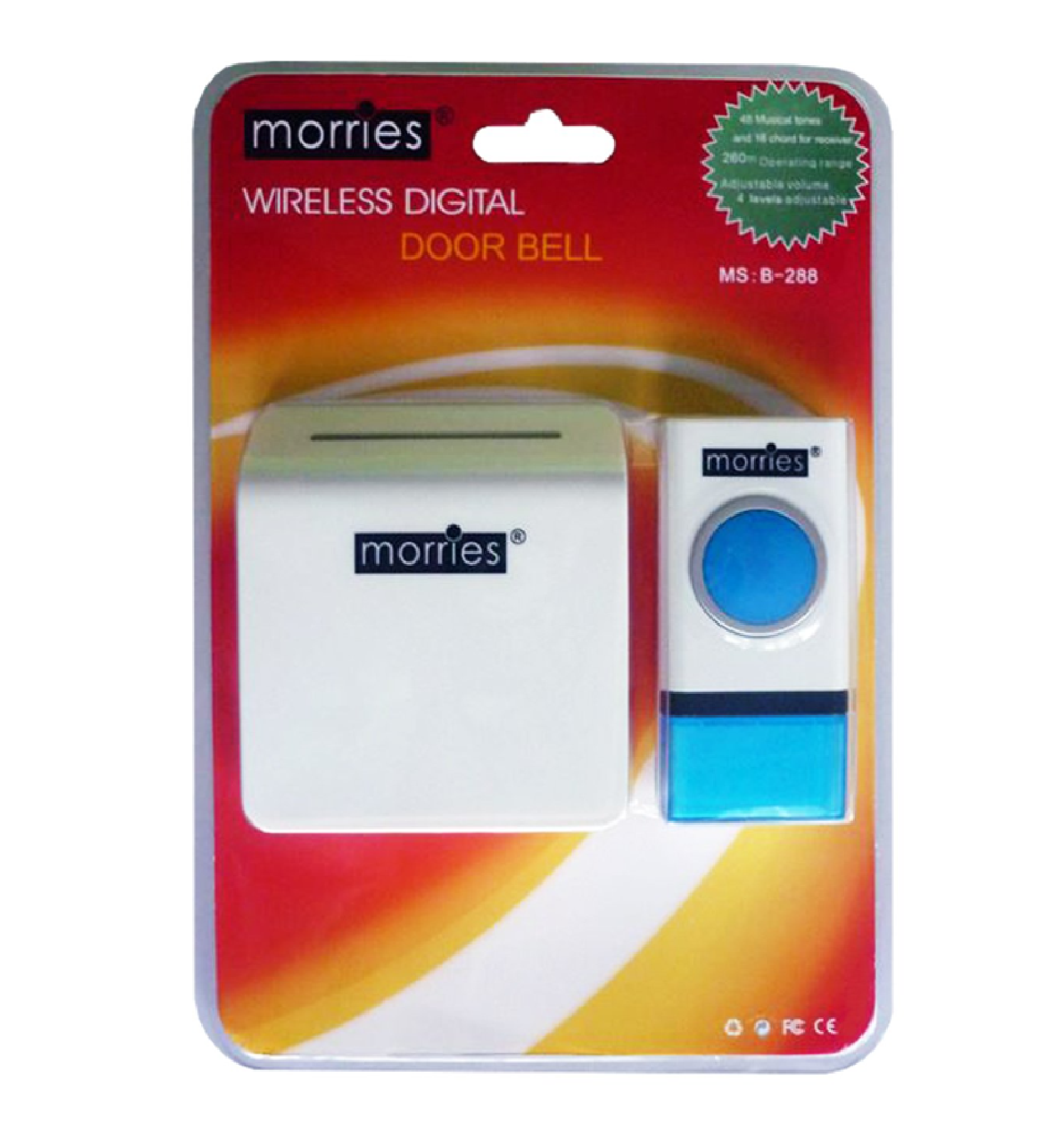 Morries MS-B-288 Wireless Doorbell (DIRECT 3 PIN PLUG)