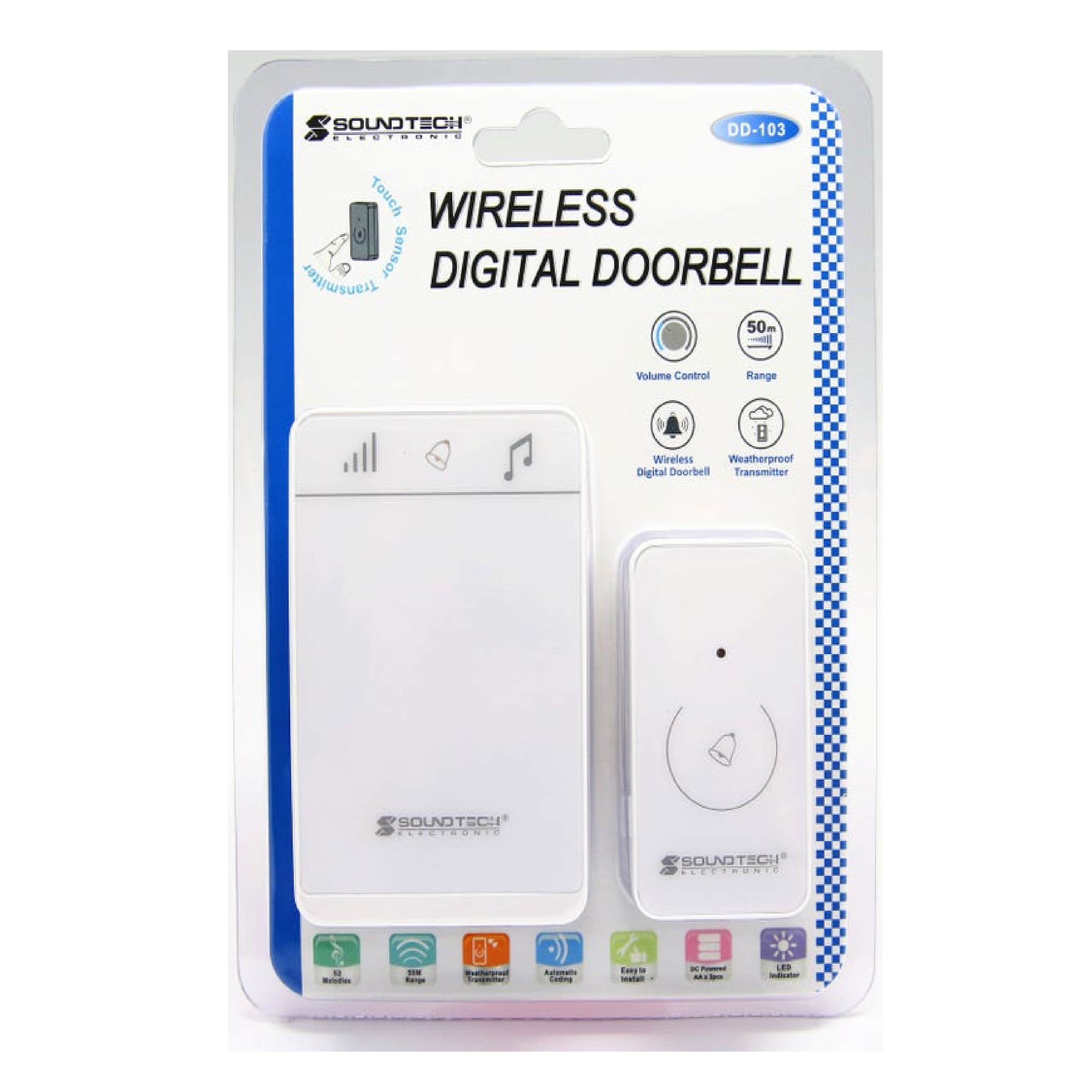 Soundteoh DD-103 WIRELESS Doorbell BATTERY OPERATED