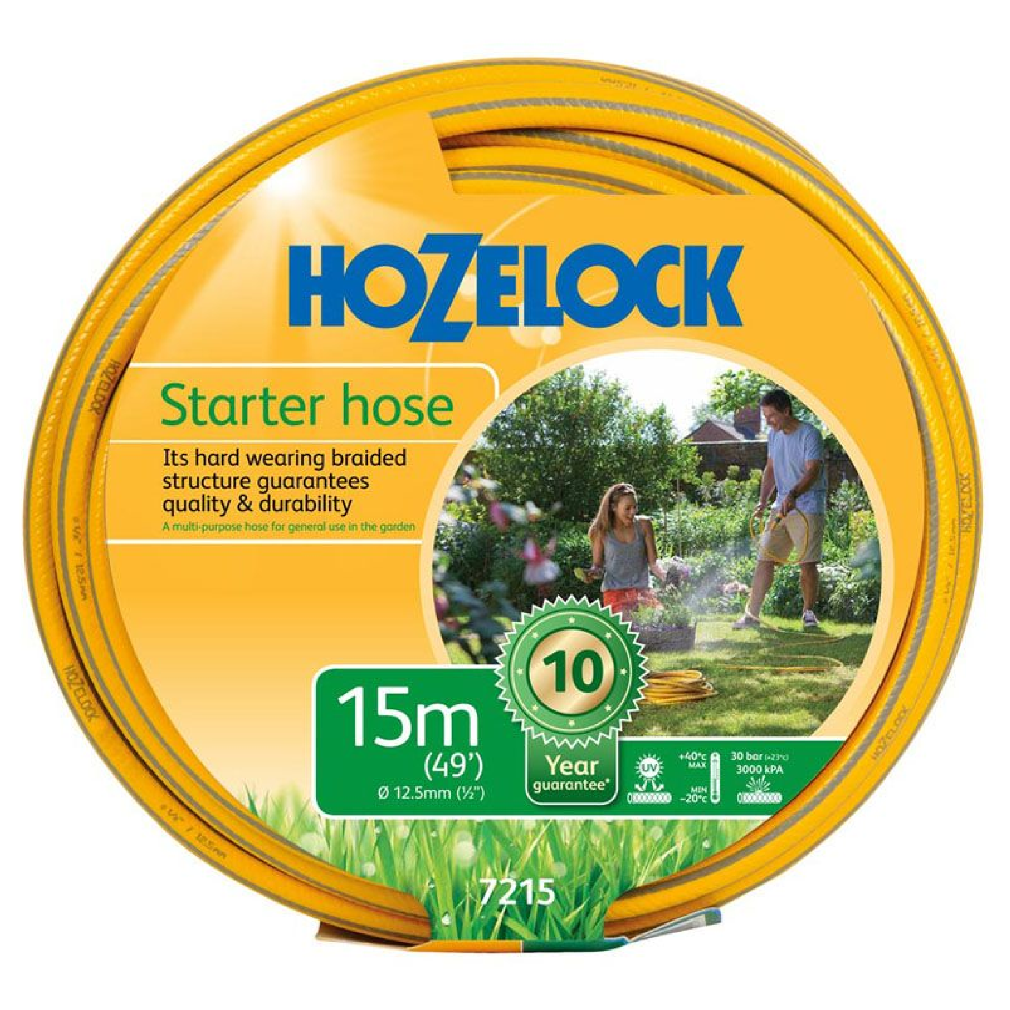Hozelock 15M GENERAL PURPOSE Yellow Garden Hose Set