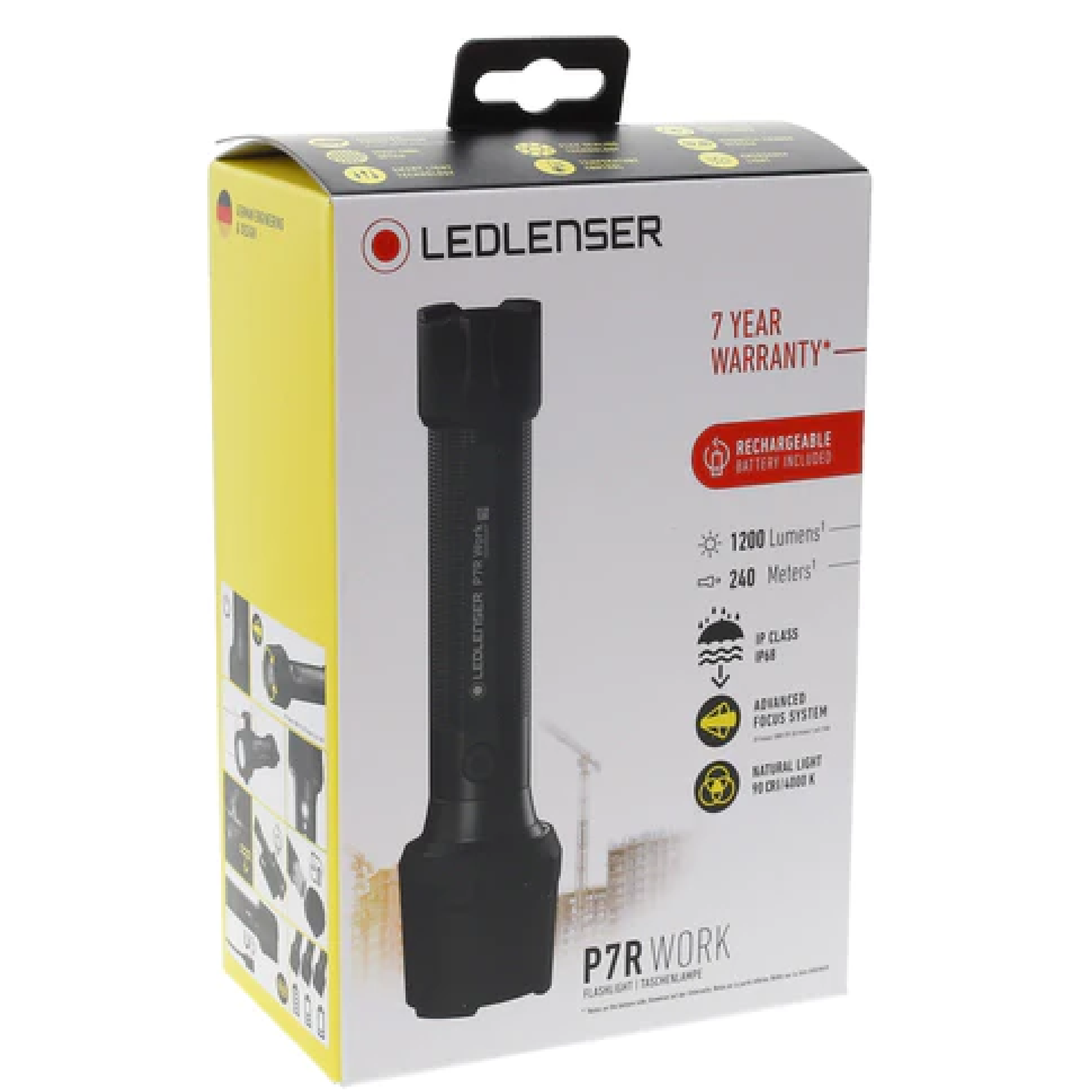 Ledlenser P7R Work UV Flashlight – USB Rechargeable, IP68 Waterproof, With UV Light - View #5