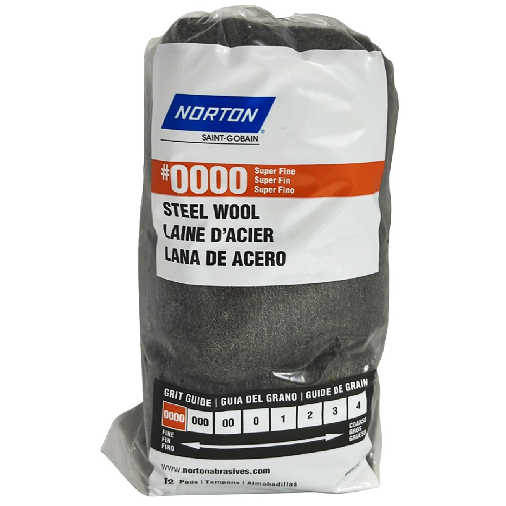 Steel Wool, 3'' X 11Ft, Grade #0000 - #4 Steel Wool Scrubber, Steel