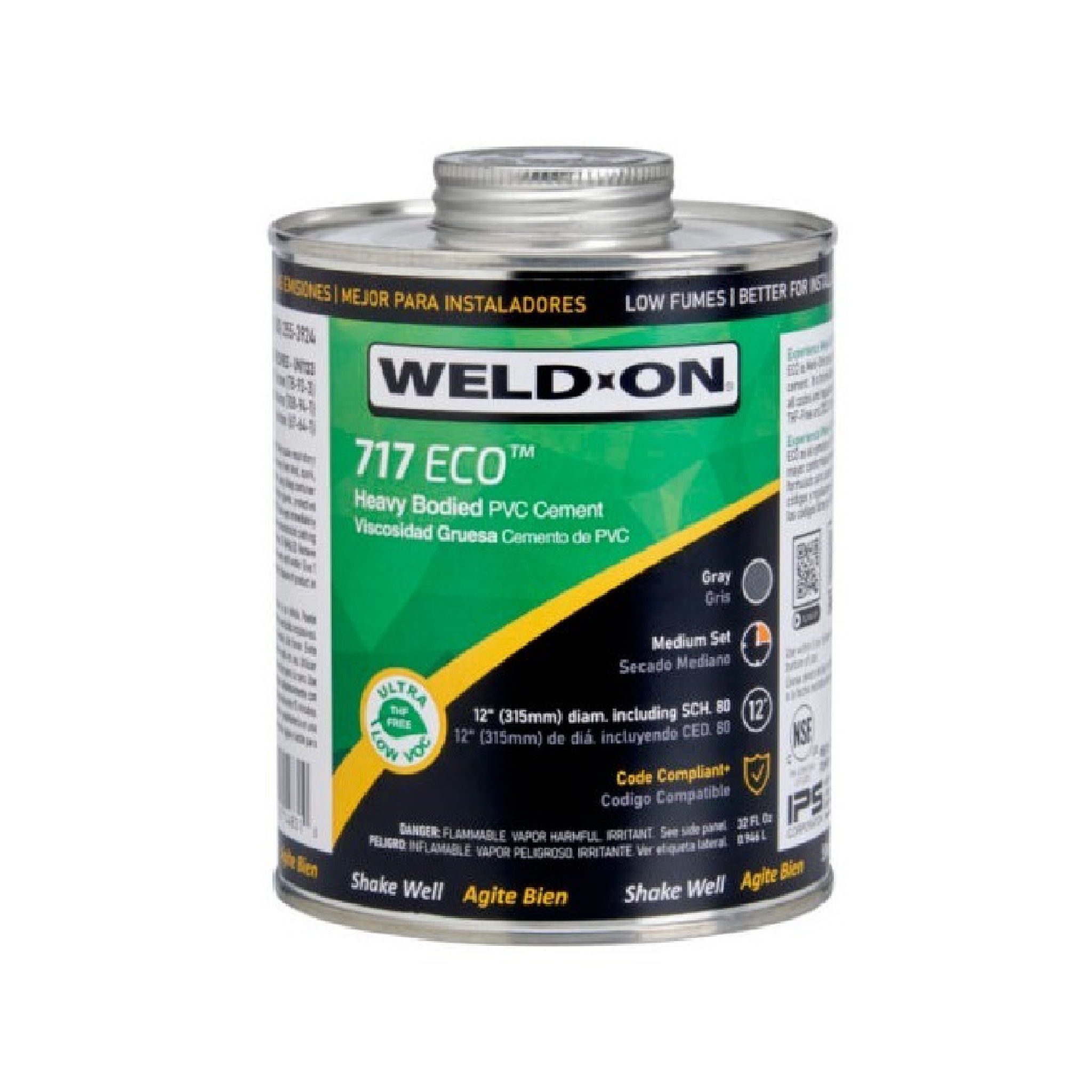 WELD-ON 717 CLEAR ECO PVC Solvent Cement Adhesives 473ML