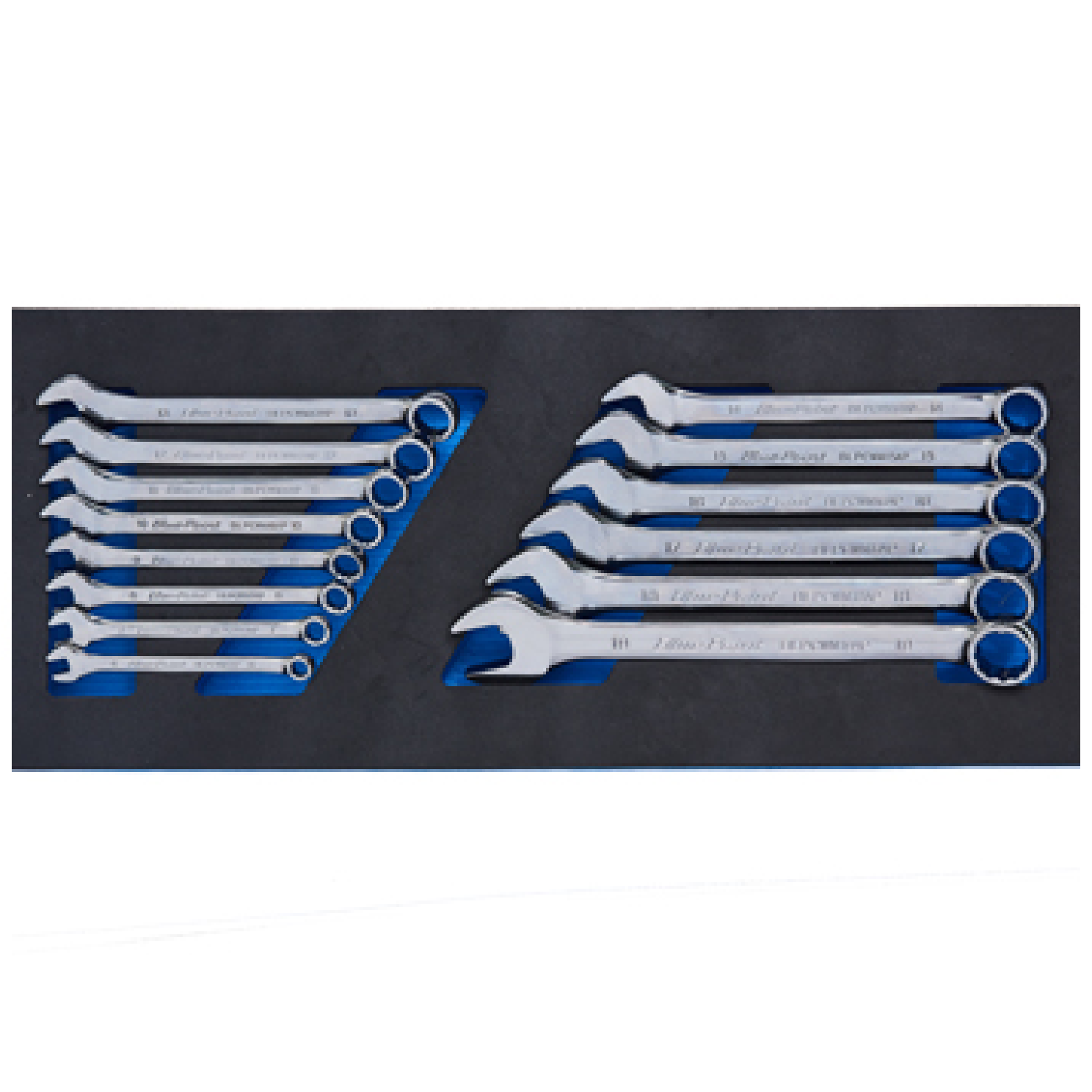BluePoint BPS4P, 14PC Combination Wrench Set On Tray High Polished Metric (MM)