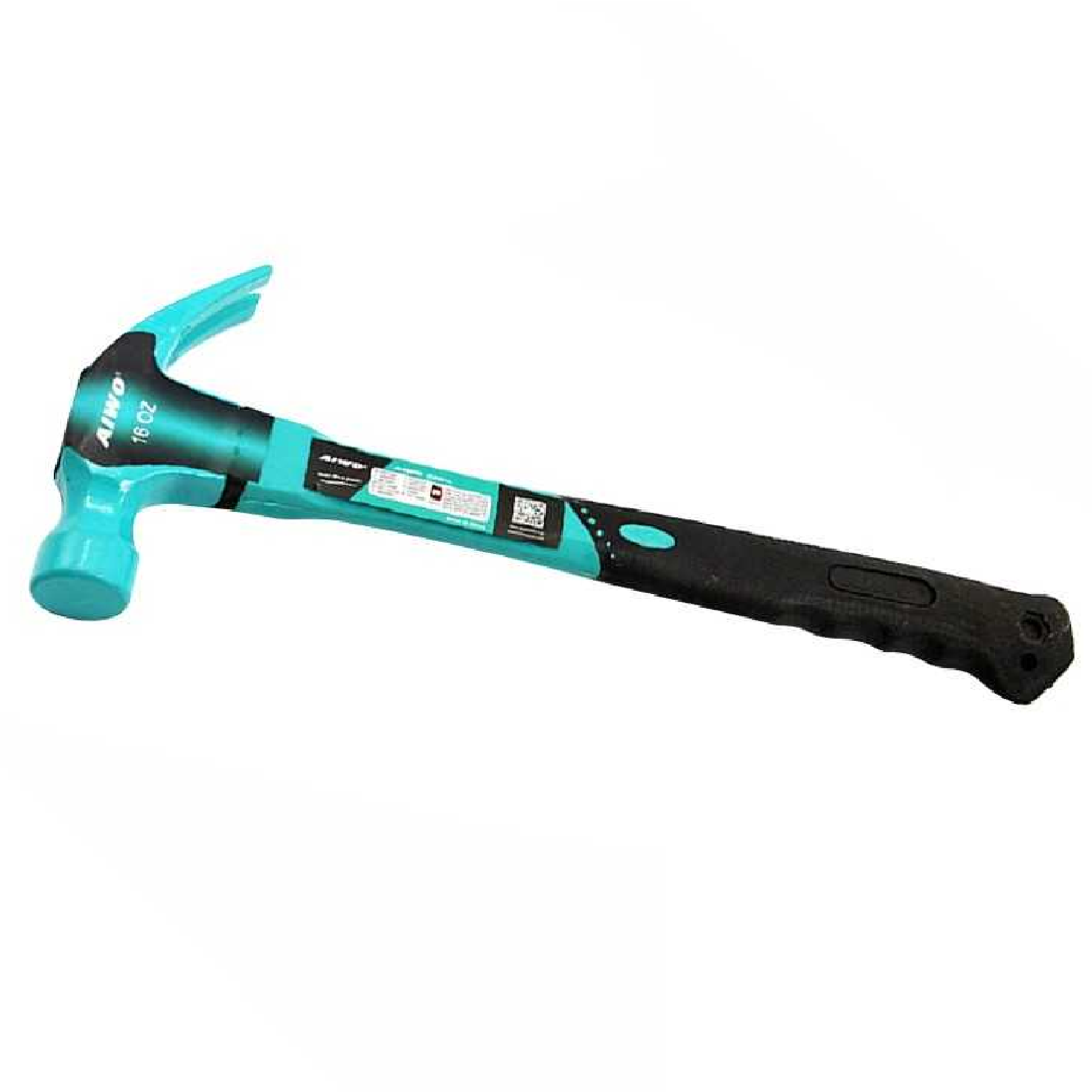 AIWO 16 OZ High Quality Carbon Steel Claw Hammer With Fibre Handle