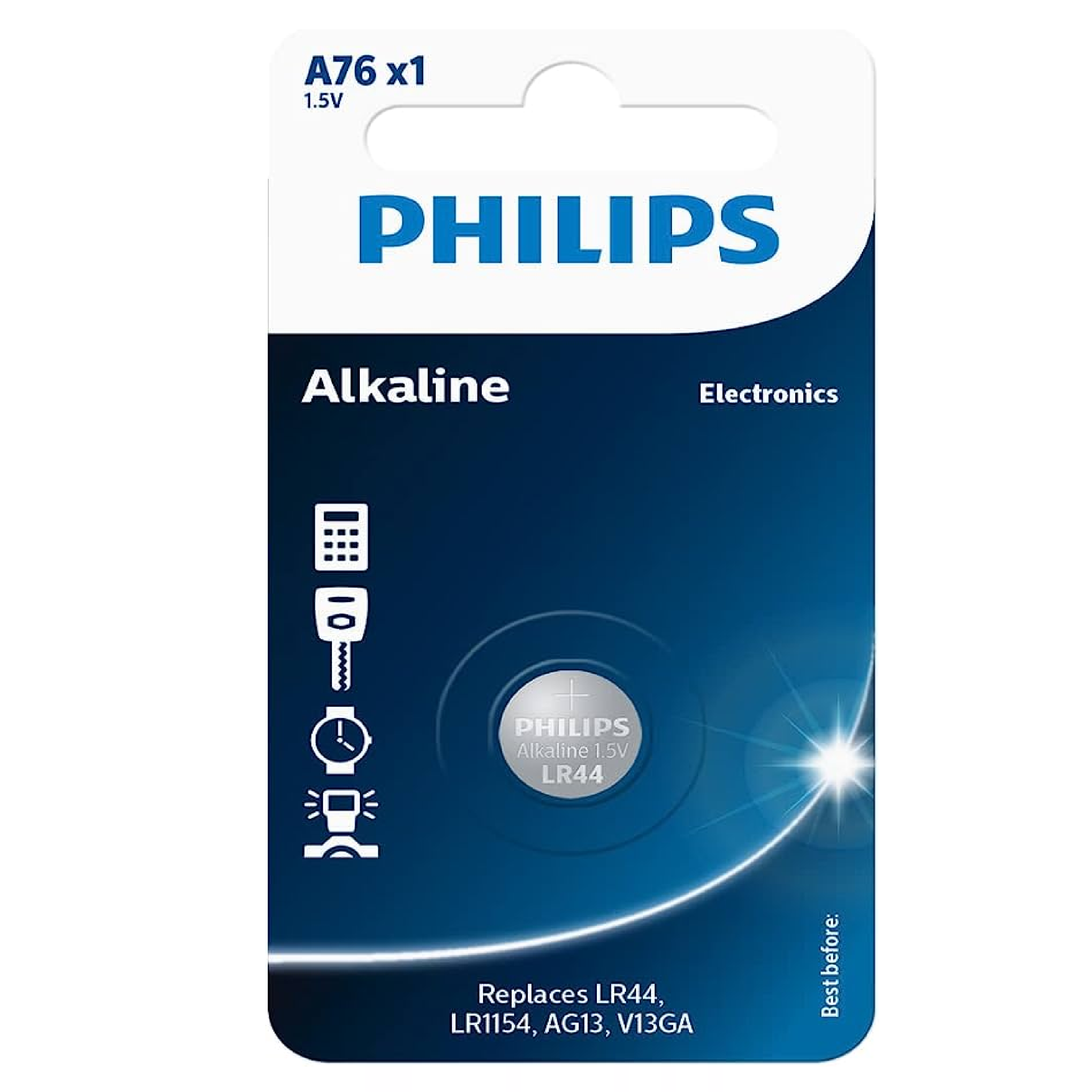 Philips 1.5V A76 BUTTON Cell Battery