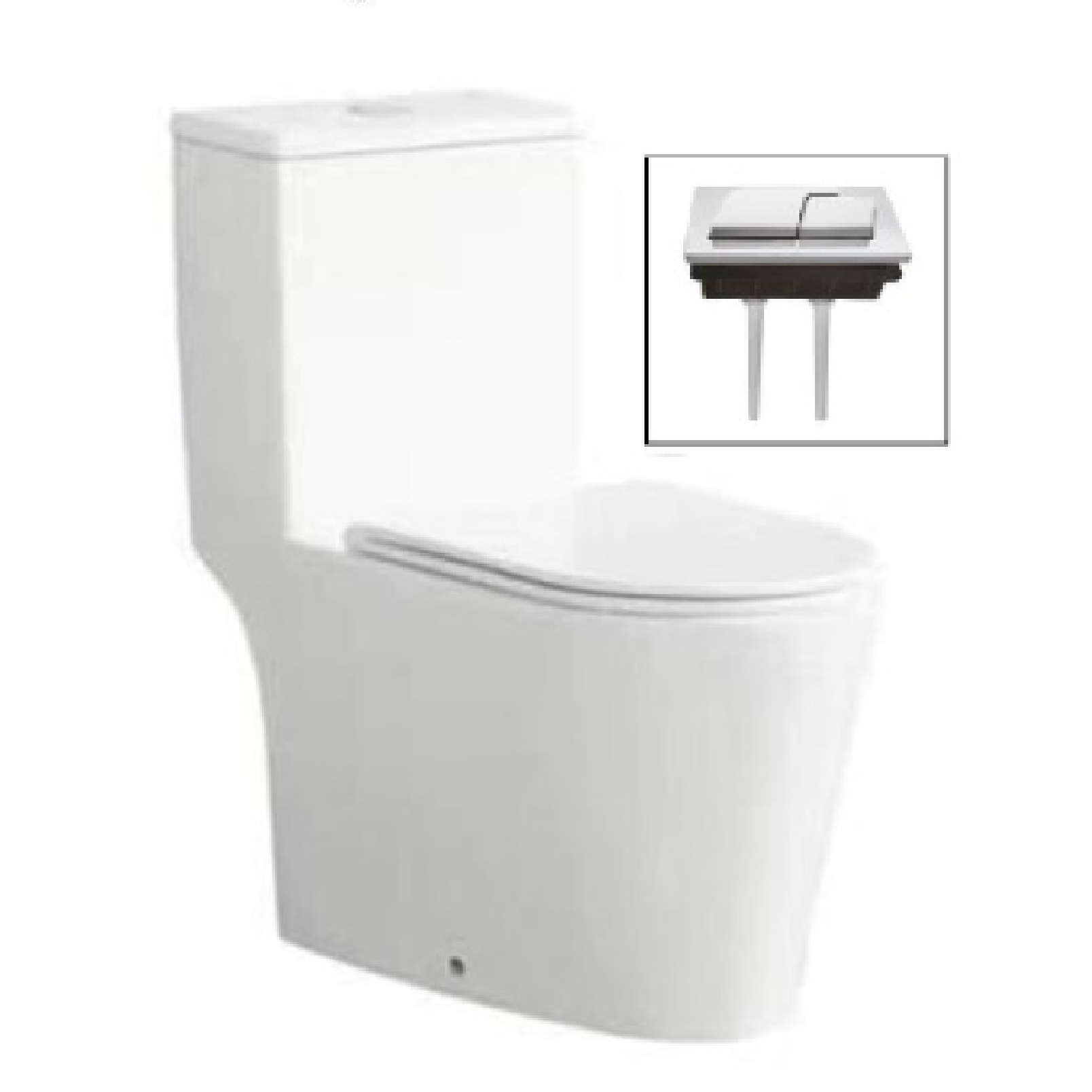 VASILE V623 One-Piece Closet Dual Flush Toilet Bowl