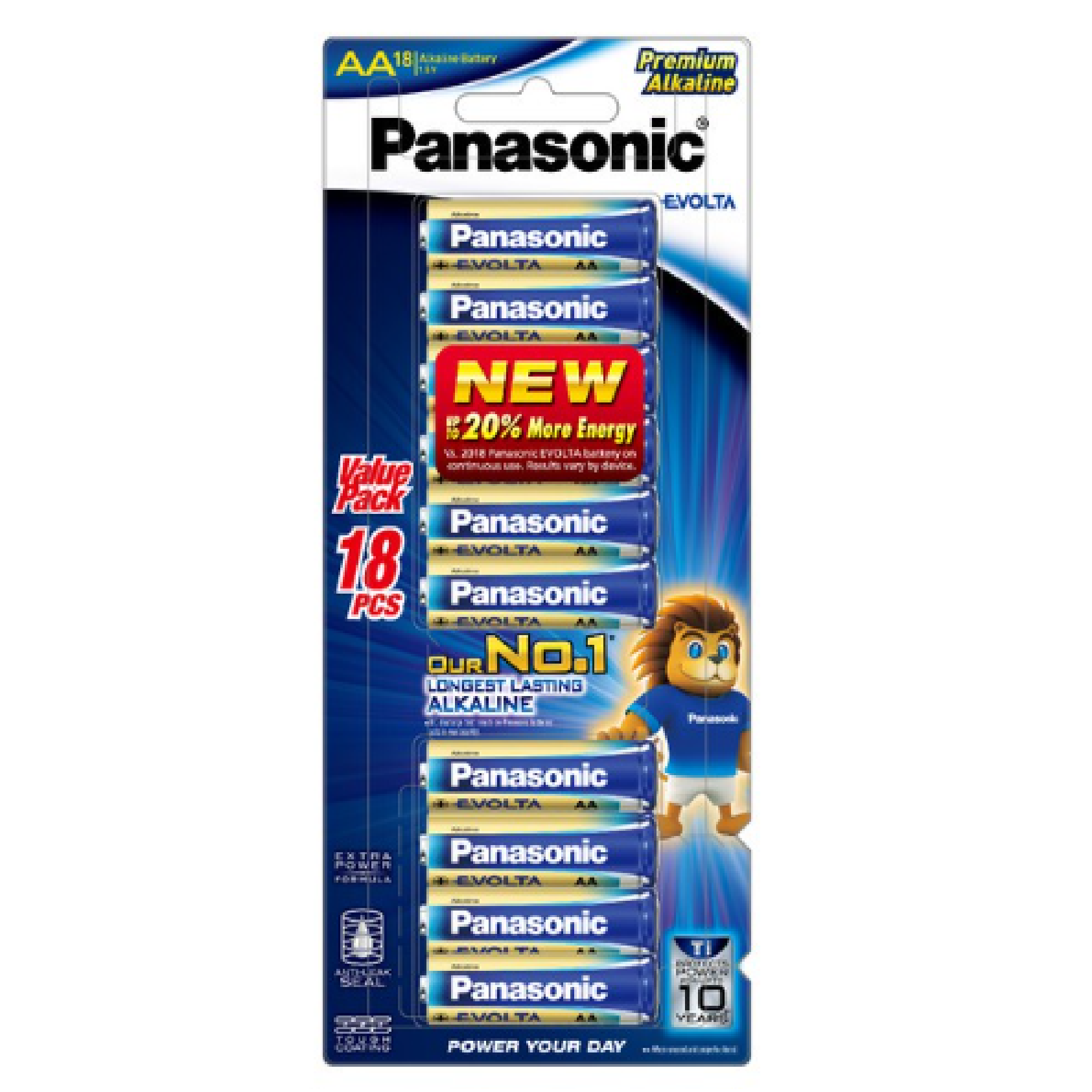 PANASONIC Premium EVOLTA Alkaline AA Battery 18PC/PACK LR03EG/18B