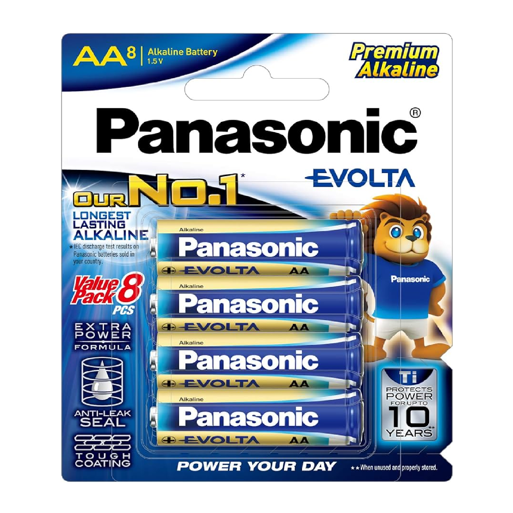 PANASONIC Premium EVOLTA Alkaline AA Battery 8PC/PACK LR6EG/8B