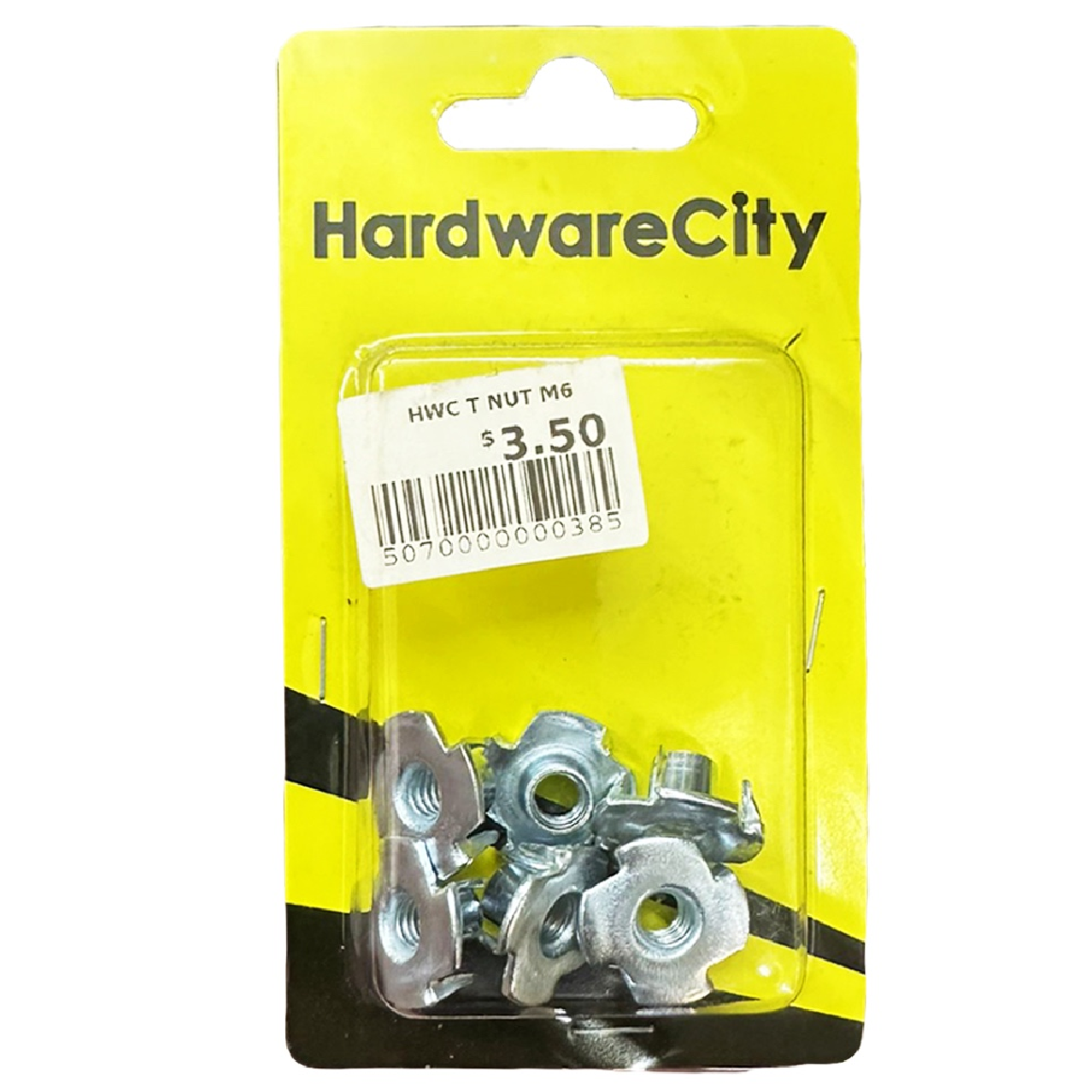 HardwareCity M6 T-NUT SET 6PC/Pack