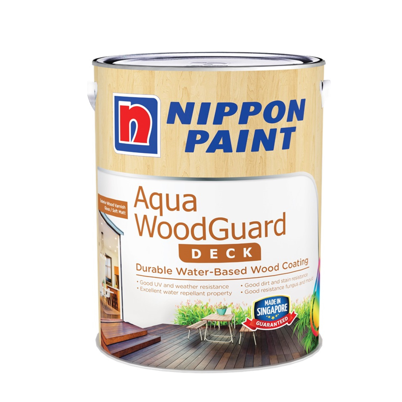 Nippon Paint AQUA WOODGUARD DECK Water-Based Wood Varnish