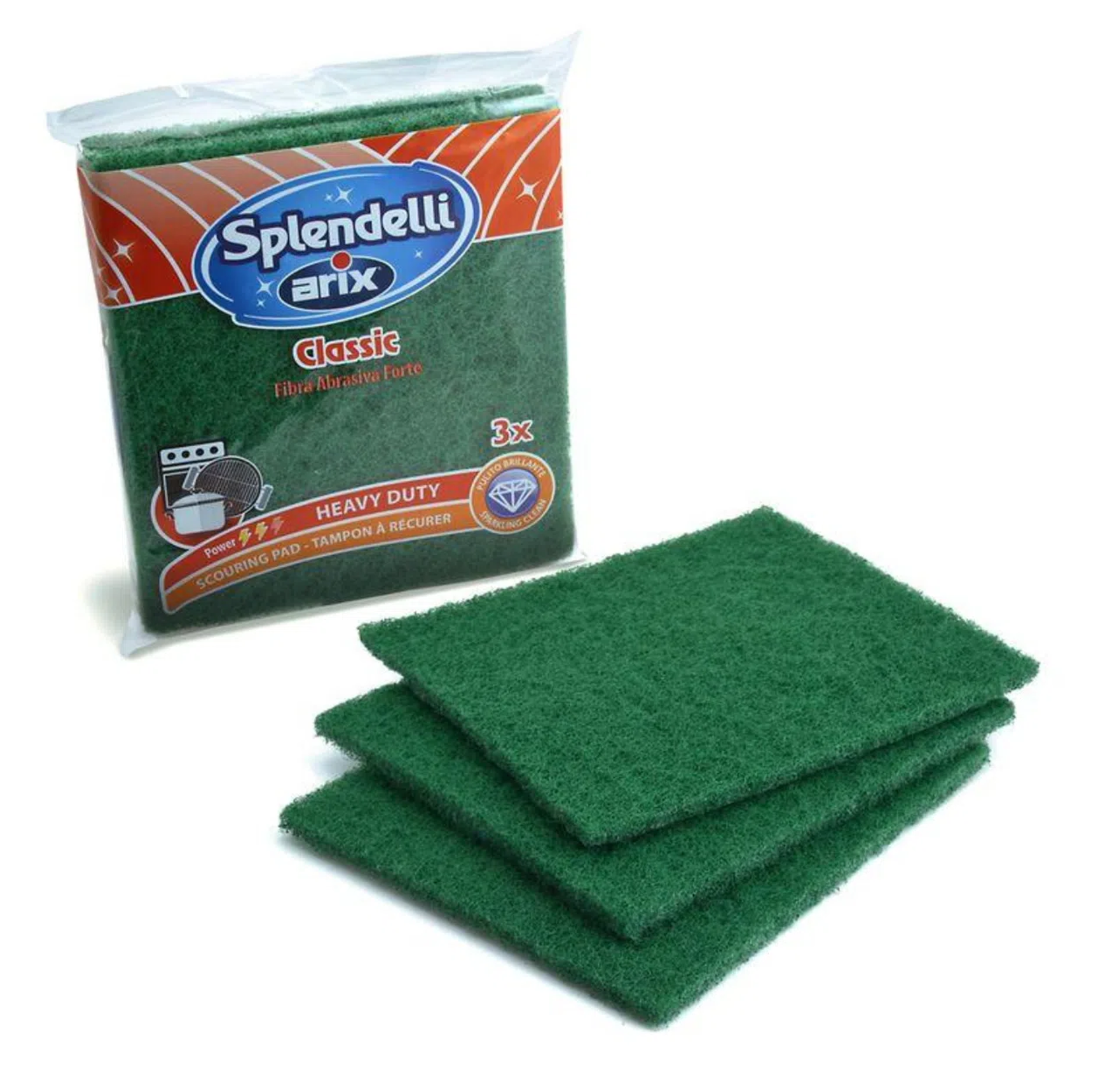 ARIX SPLENDELLI Scouring Pad GREEN 3PC/PACK