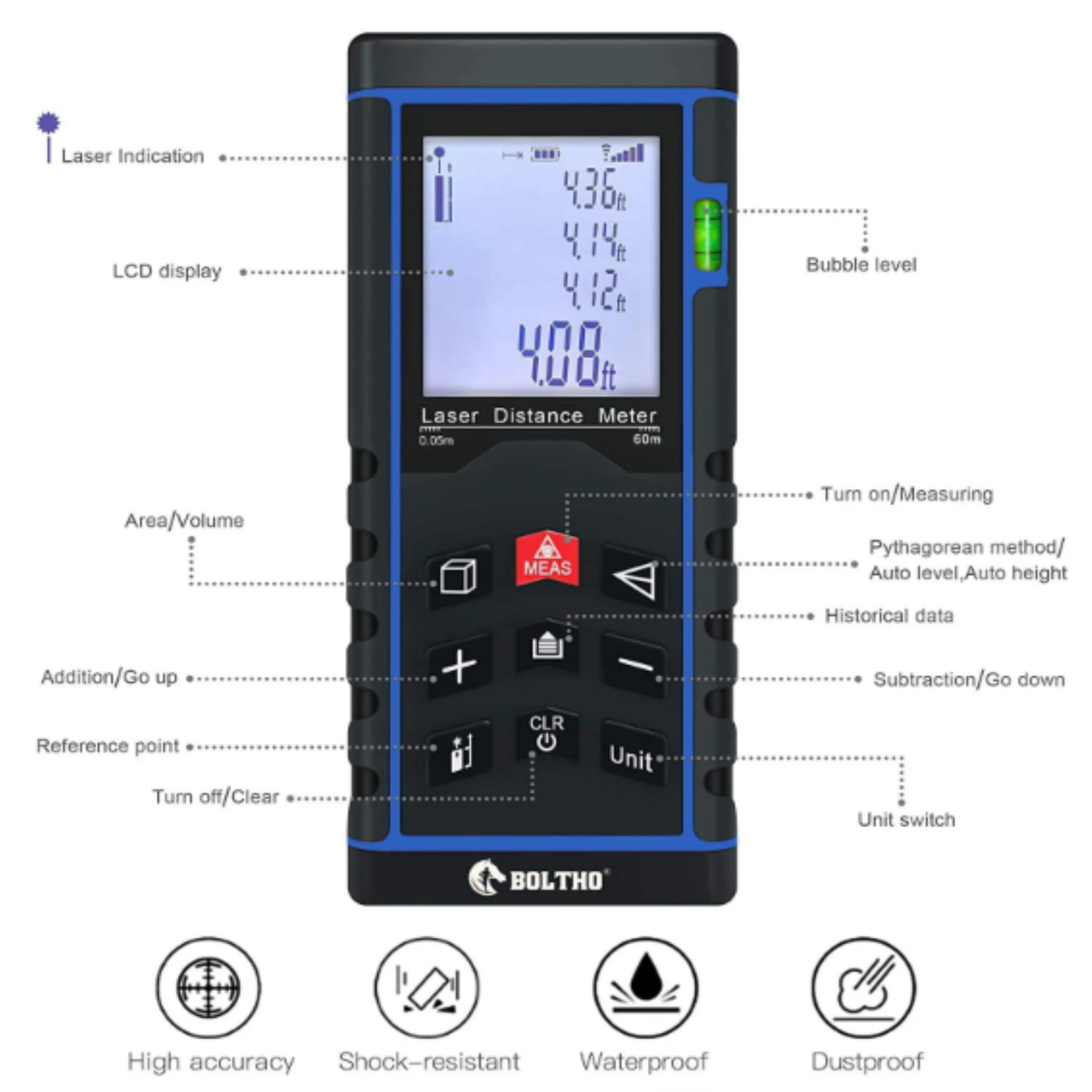 HardwareCity LASER DISTANCE METER 60M