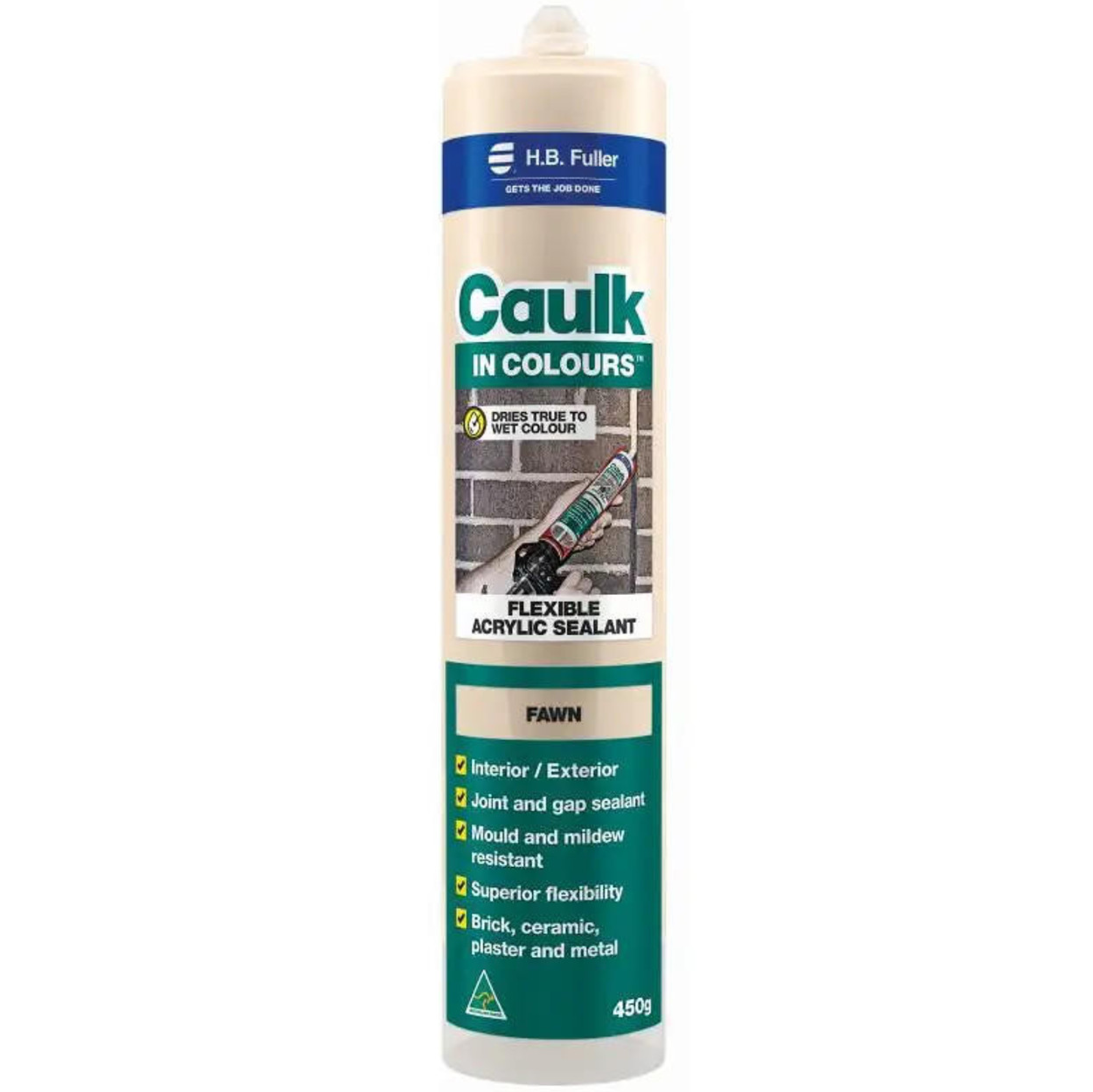 HB Fuller CAULK IN COLOURS Acrylic Sealant 450g FAWN