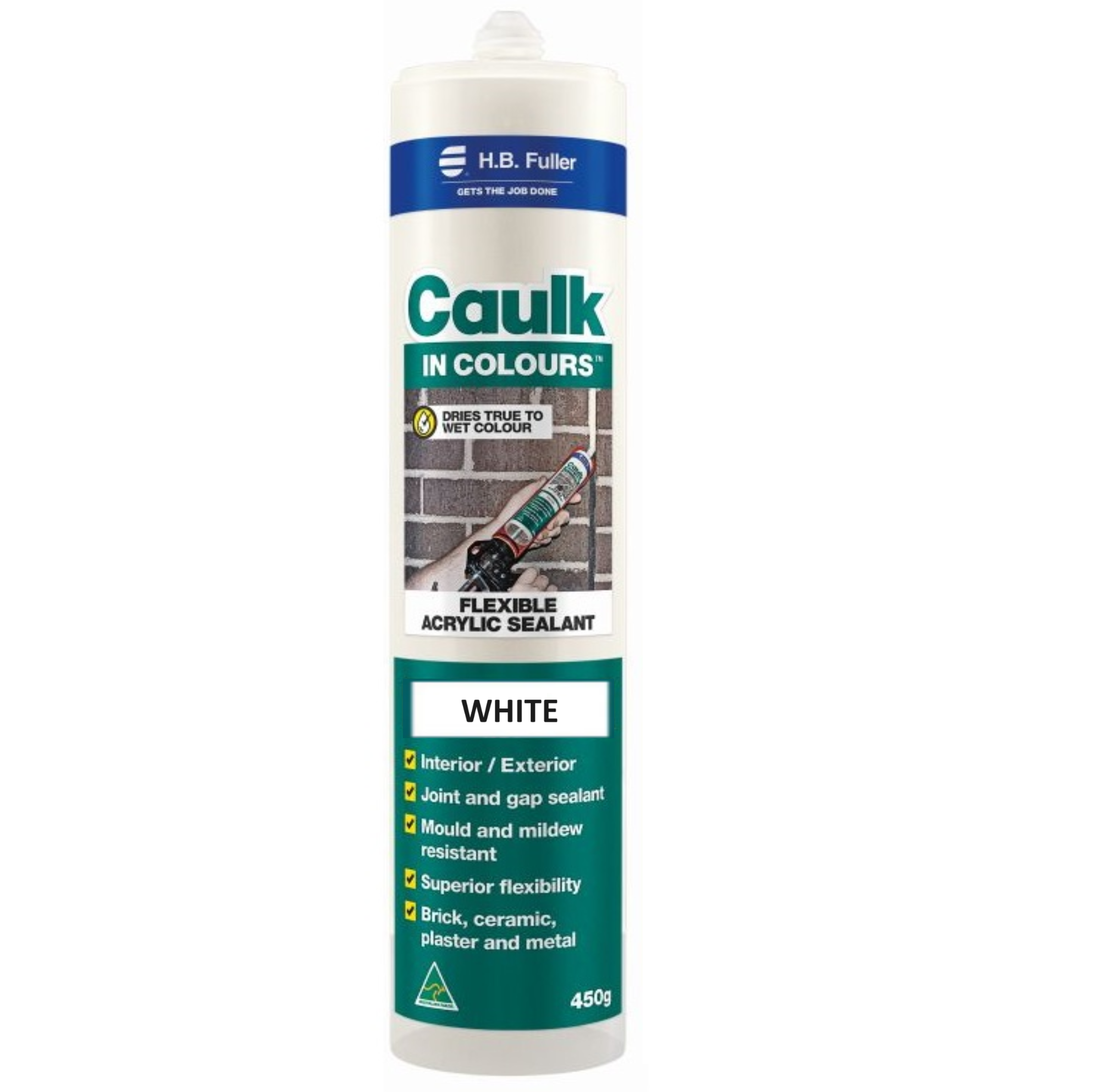 HB Fuller CAULK IN COLOURS Acrylic Sealant 450g WHITE