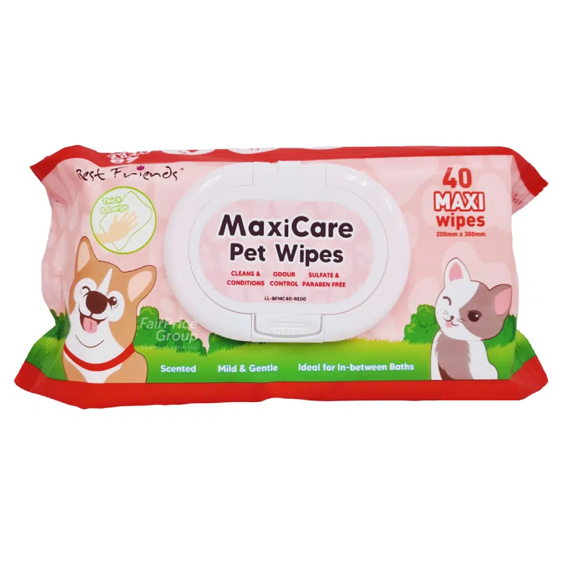BEST FRIEND MAXI CARE Pet Wipes 40 SHEETS/PACK