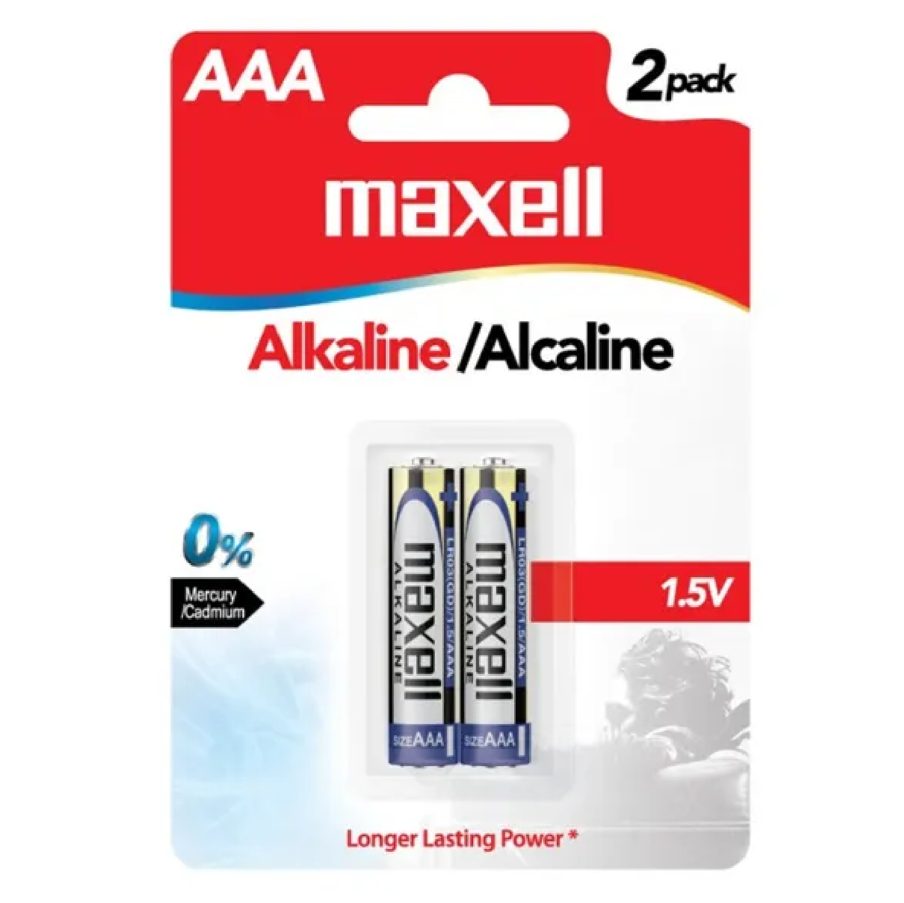 MAXELL AAA Alkaline Battery 2PC/PACK 1.5V Long Lasting
