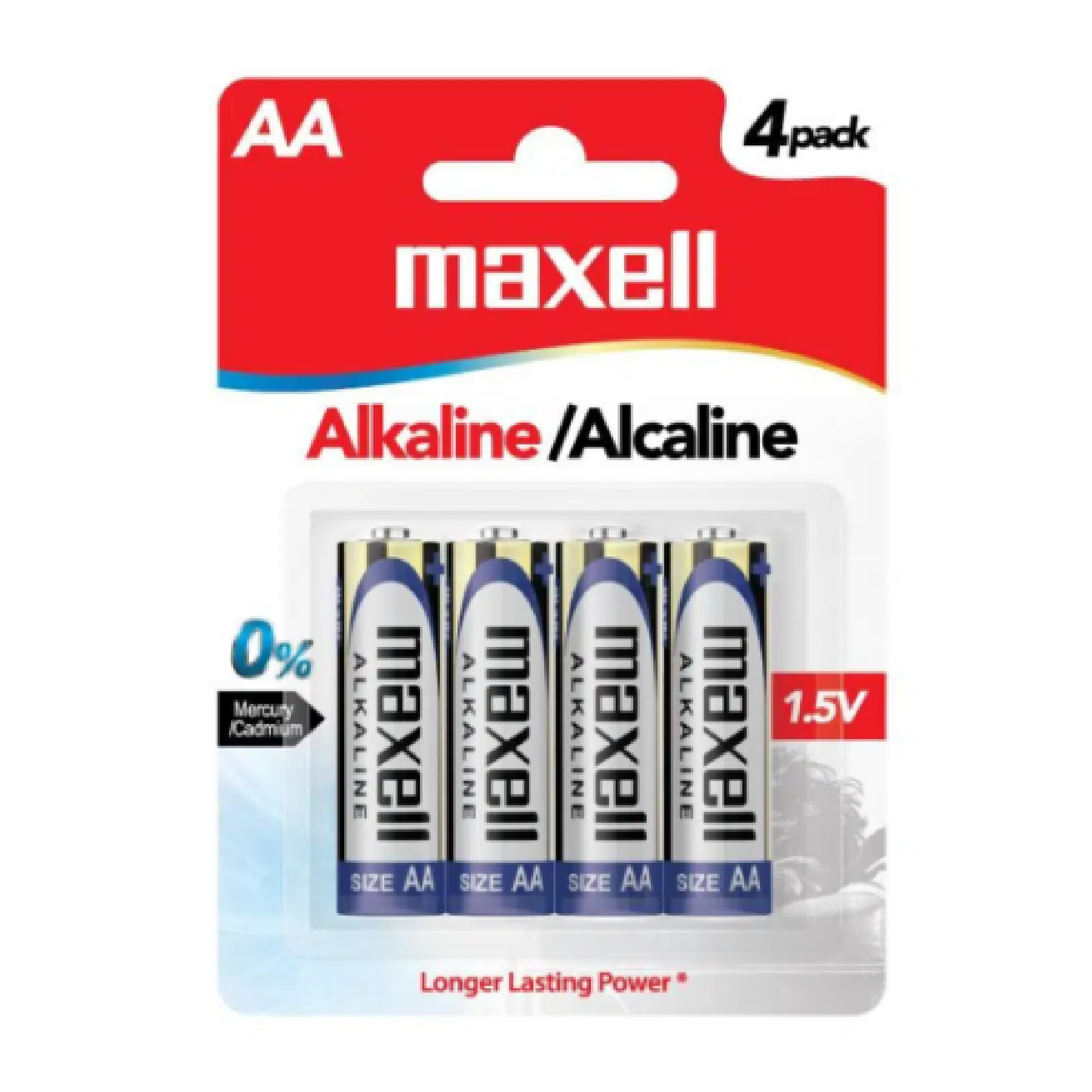 MAXELL AA Alkaline Battery 4PC/PACK 1.5V Long Lasting