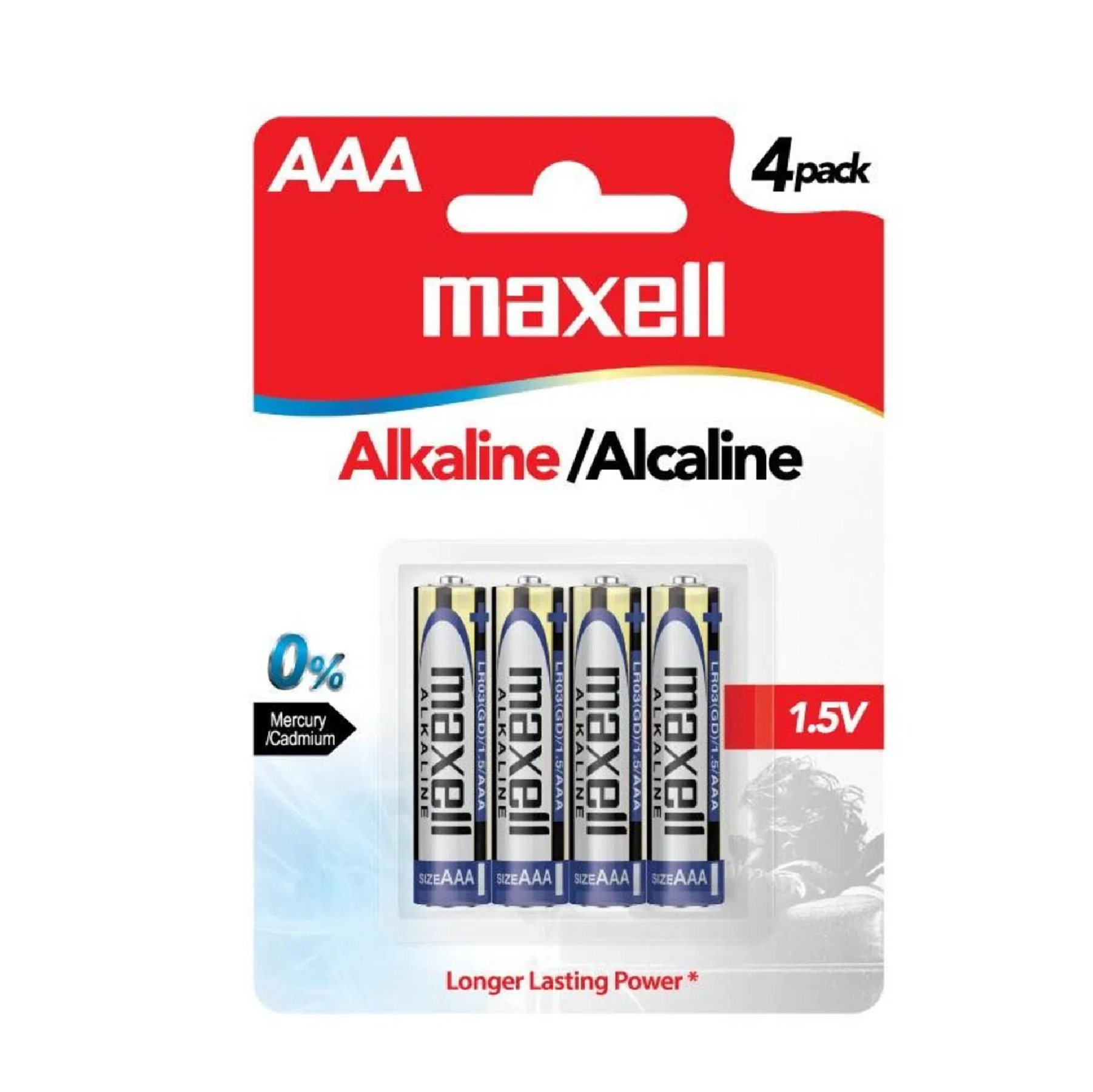 MAXELL AAA Alkaline Battery 4PC/PACK 1.5V Long Lasting