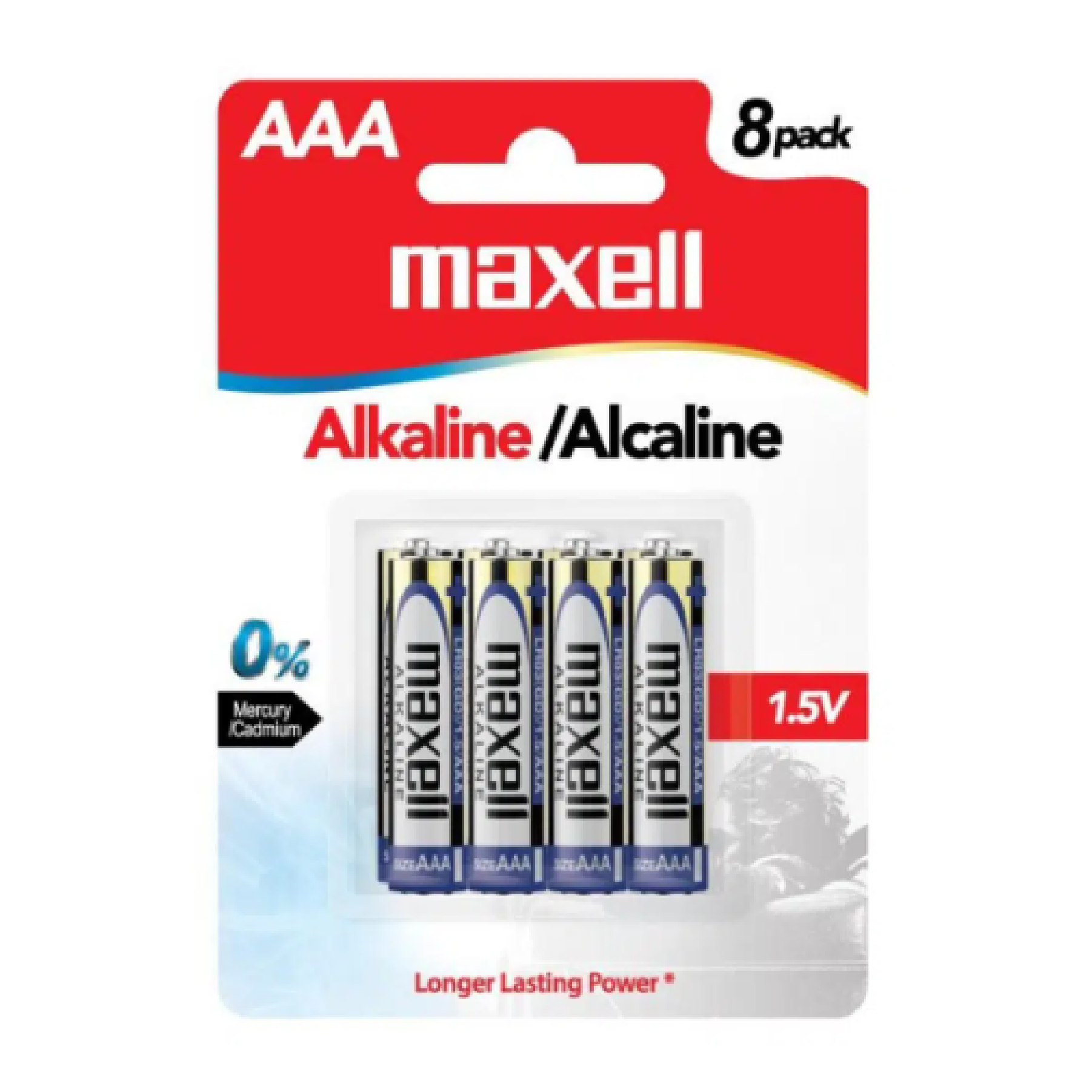 MAXELL AAA Alkaline Battery 8PC/PACK 1.5V Long Lasting
