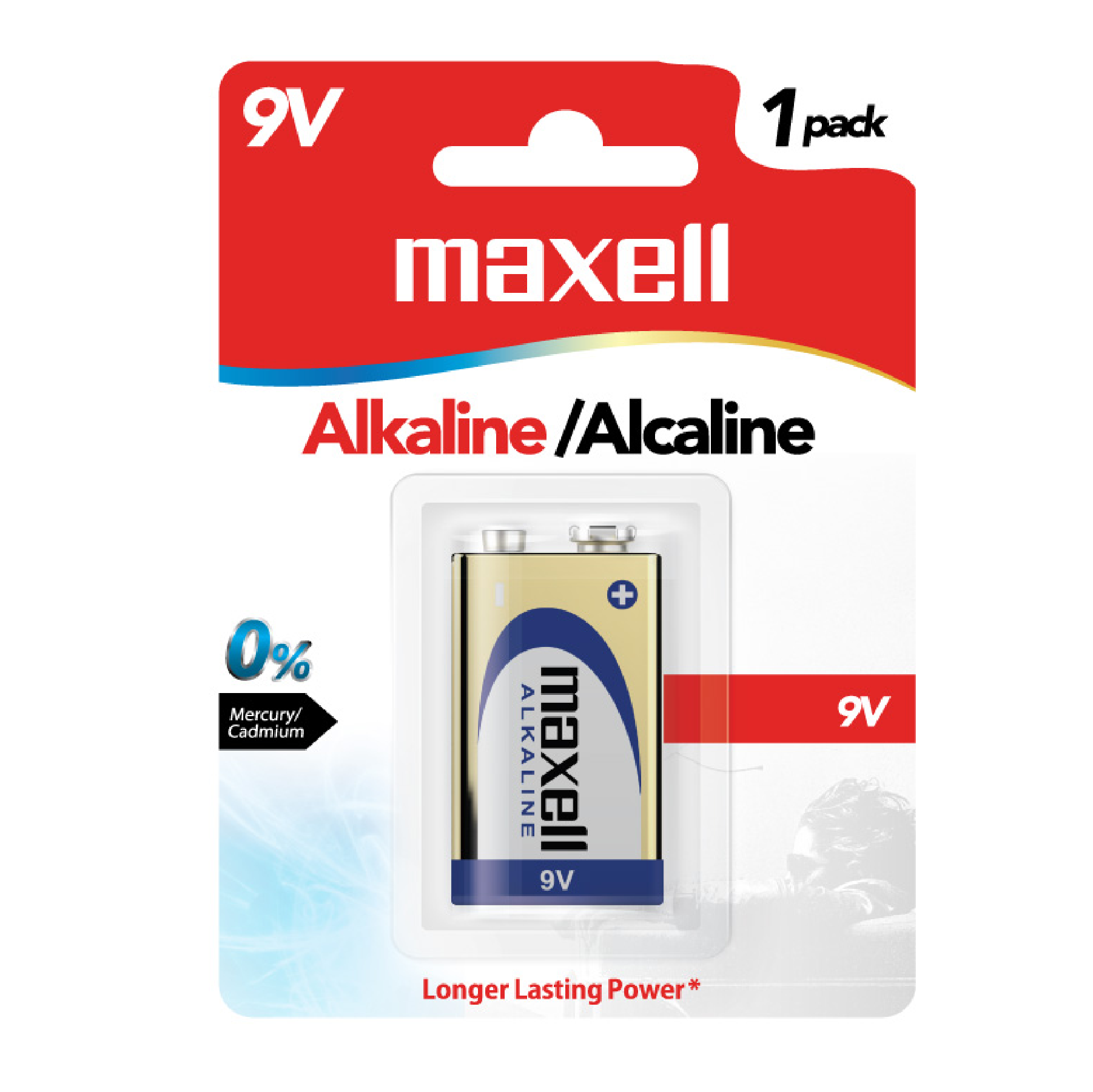 MAXELL 9V Alkaline Battery Long Lasting