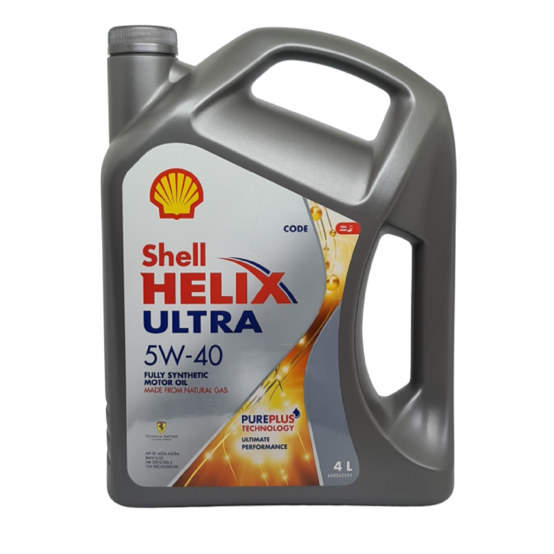 SHELL HELIX ULTRA Fully Synthetic Motor Oil 5W-40 PUREPLUS Technology 4L