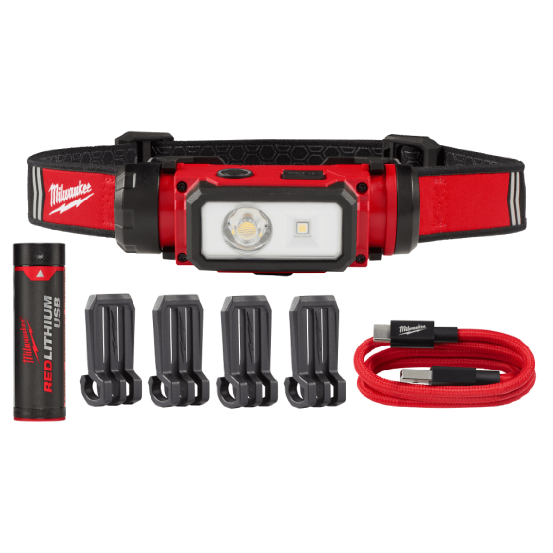 MILWAUKEE 475 LUMENS USB Rechargeable HEADLAMP Kit L4 HL-201