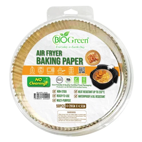 Biogreen FSC Air Fryer BAKING PAPER 20CM AF20