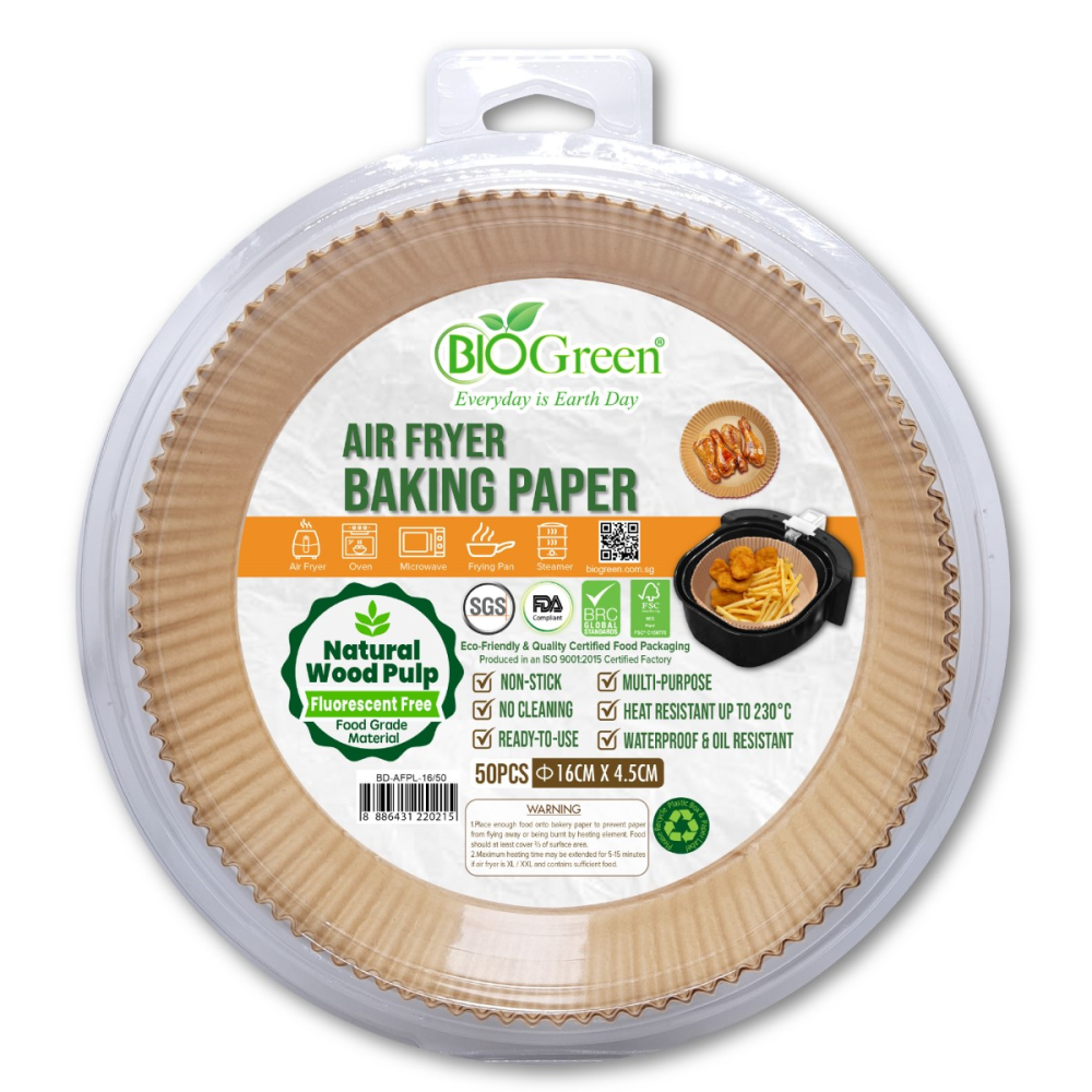 Biogreen FSC Air Fryer BAKING PAPER 16CM AF16