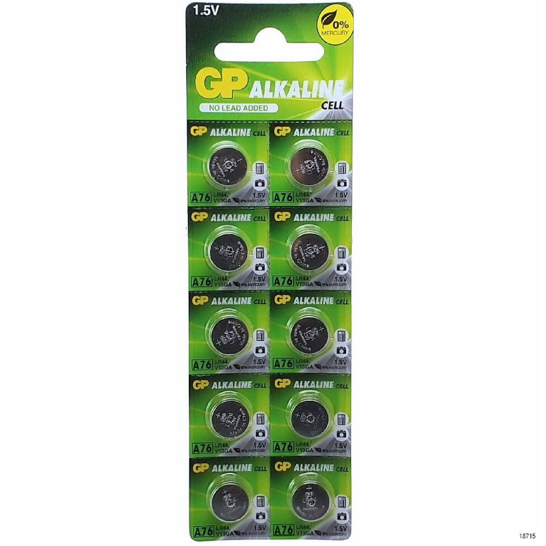 GP A76 (LR44) BATTERY 1PC/PACK