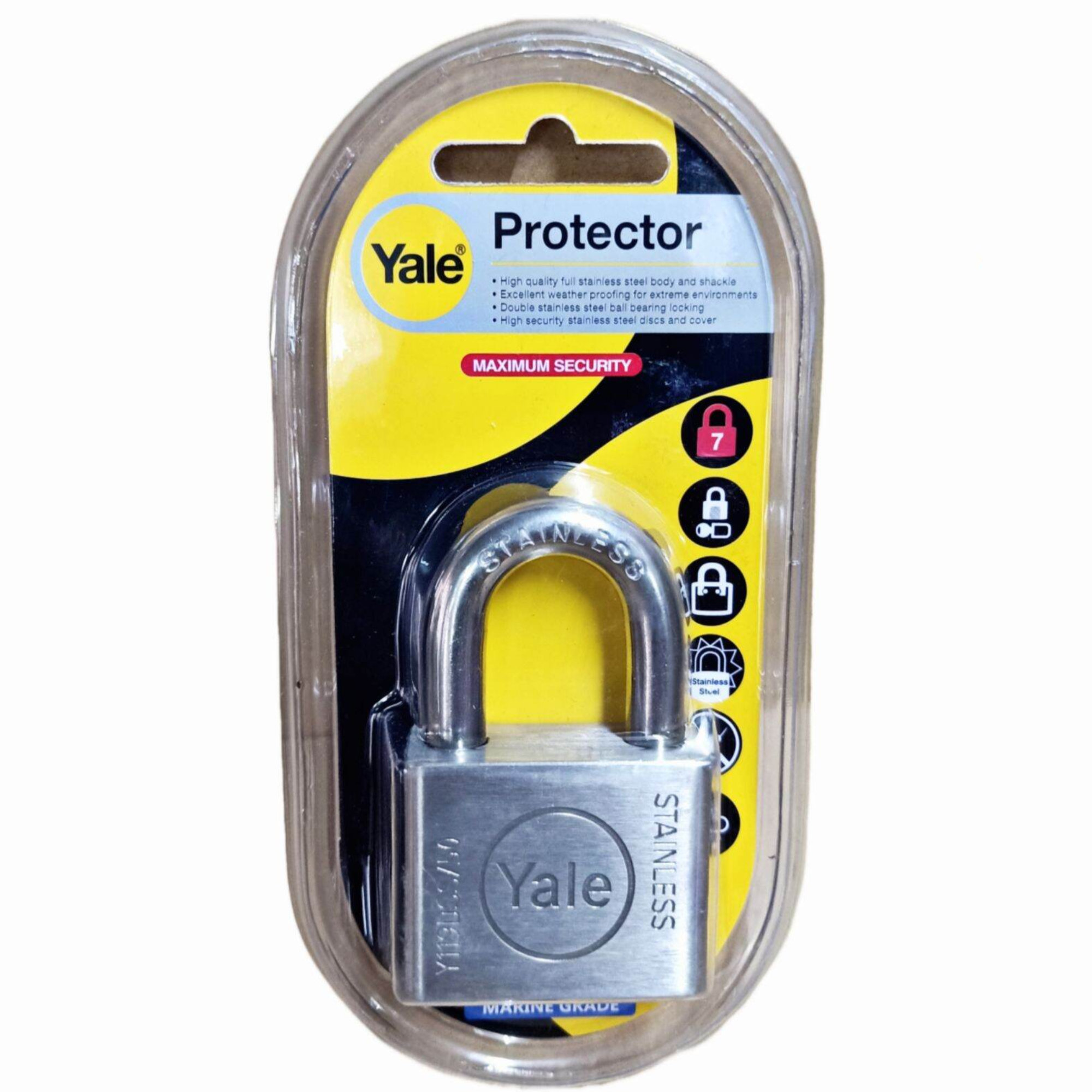 Yale STAINLESS STEEL Padlock Comes With 5 KEYS Y119SS/50/127/1