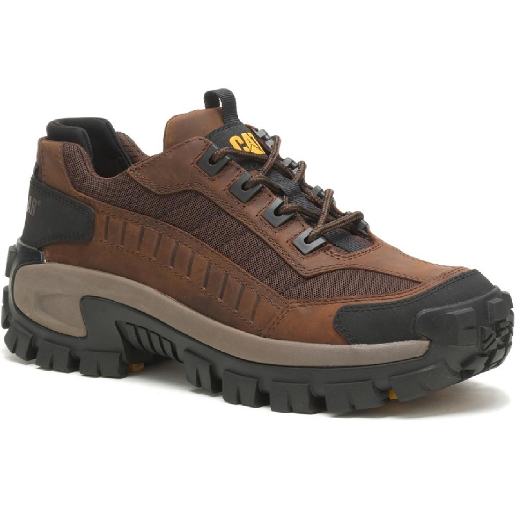 Caterpillar INVADER STEEL TOE Work Shoe DARK BROWN P91338